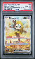2025 POKEMON BLK EN-BLACK BOLT #167 MELOETTA ex SPECIAL ILLUSTRATION RARE