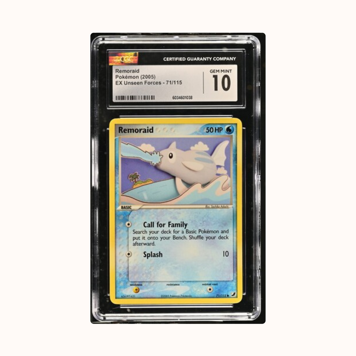 2005 Remoraid Pokemon EX Unseen Forces - 71/115 CGC 10