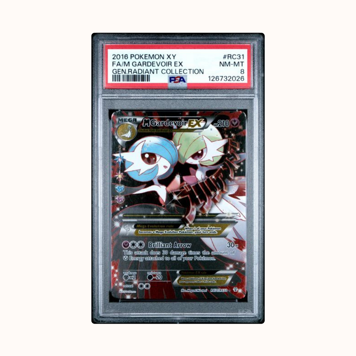 2016 Pokemon XY FA/M Gardevoir ex Gen Radiant Collection #RC31 PSA 8