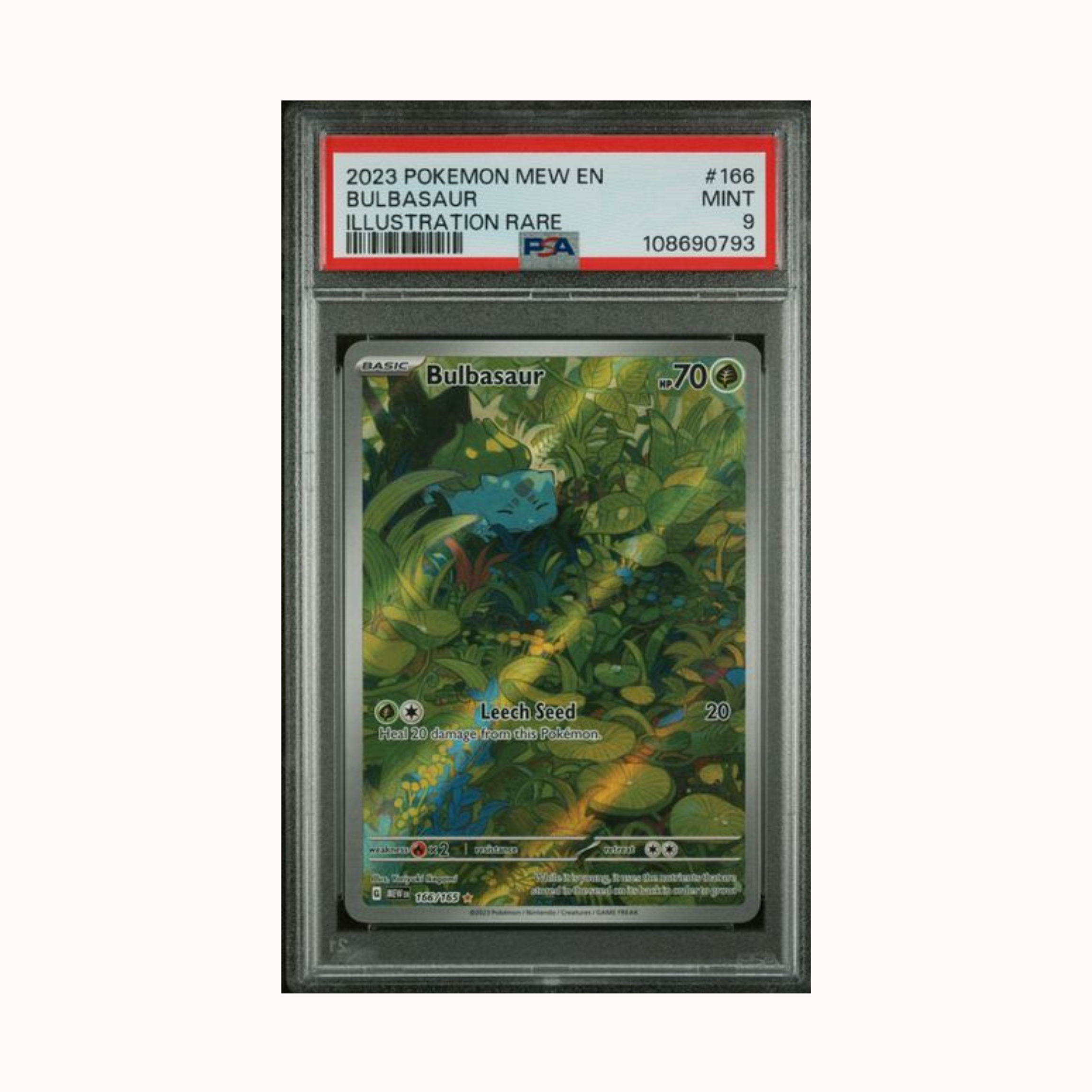 2023 Pokemon Mew EN Bulbasaur Illustration Rare #166 PSA 9