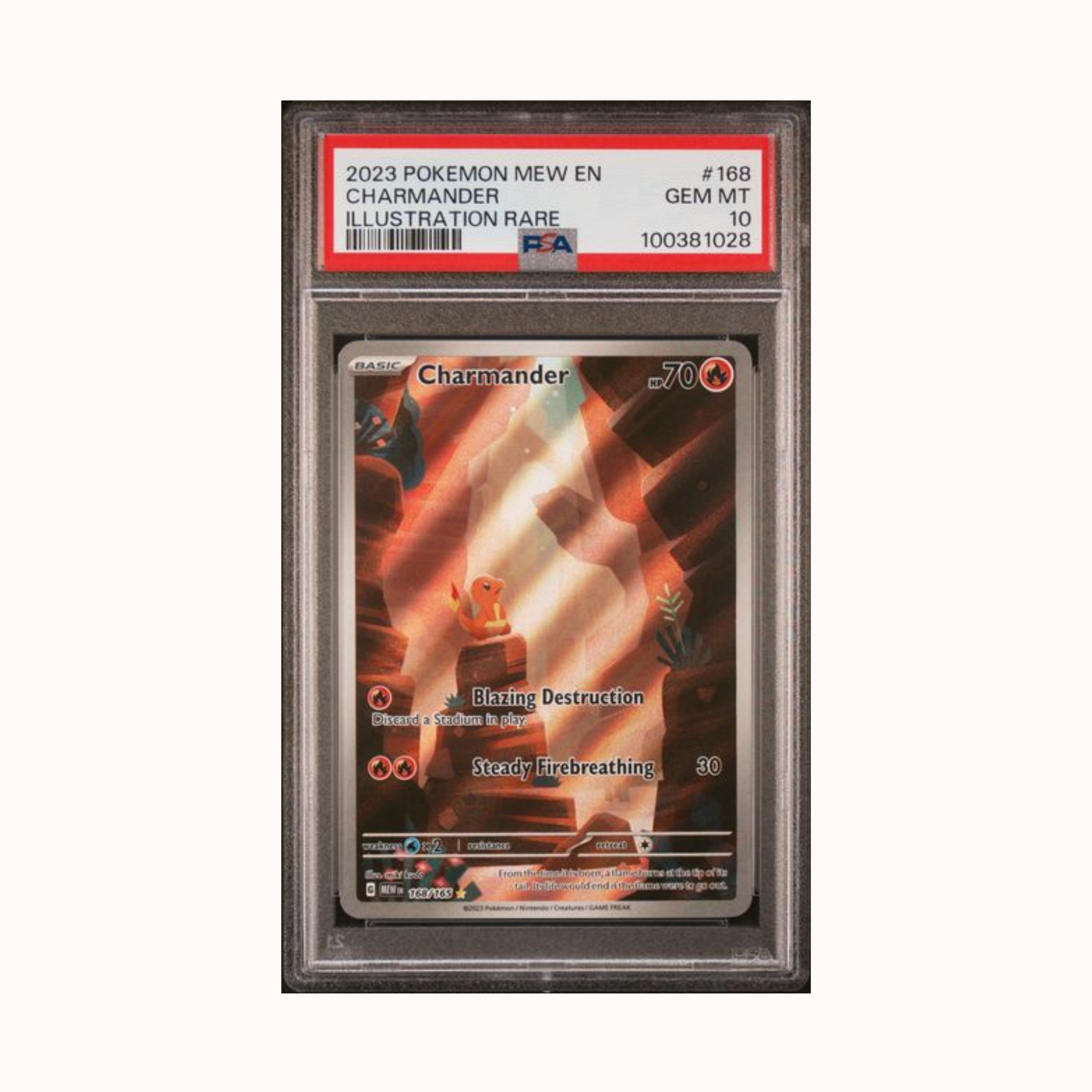 2023 Pokemon Mew En Charmander Illustration Rare #168 PSA 10