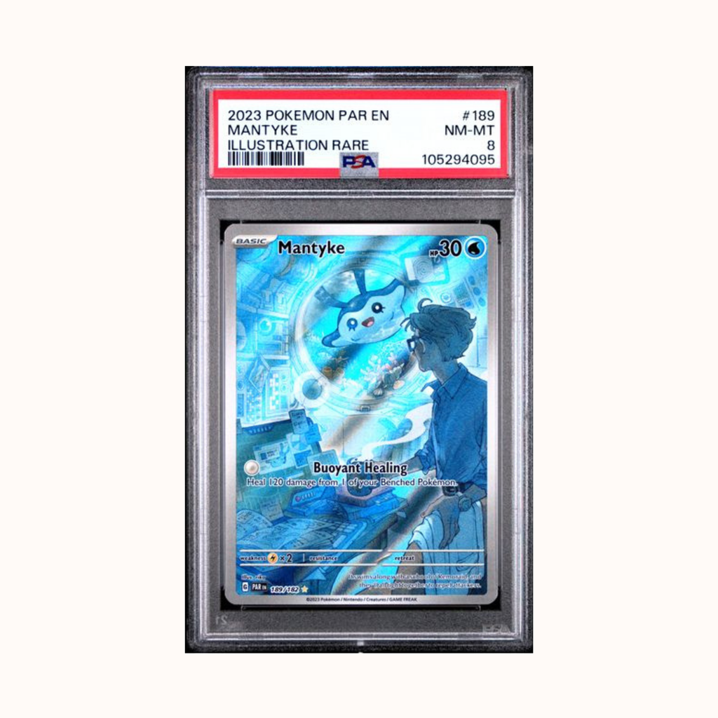 2023 Pokemon PAR EN Mantyke Illustration Rare #189 PSA 8