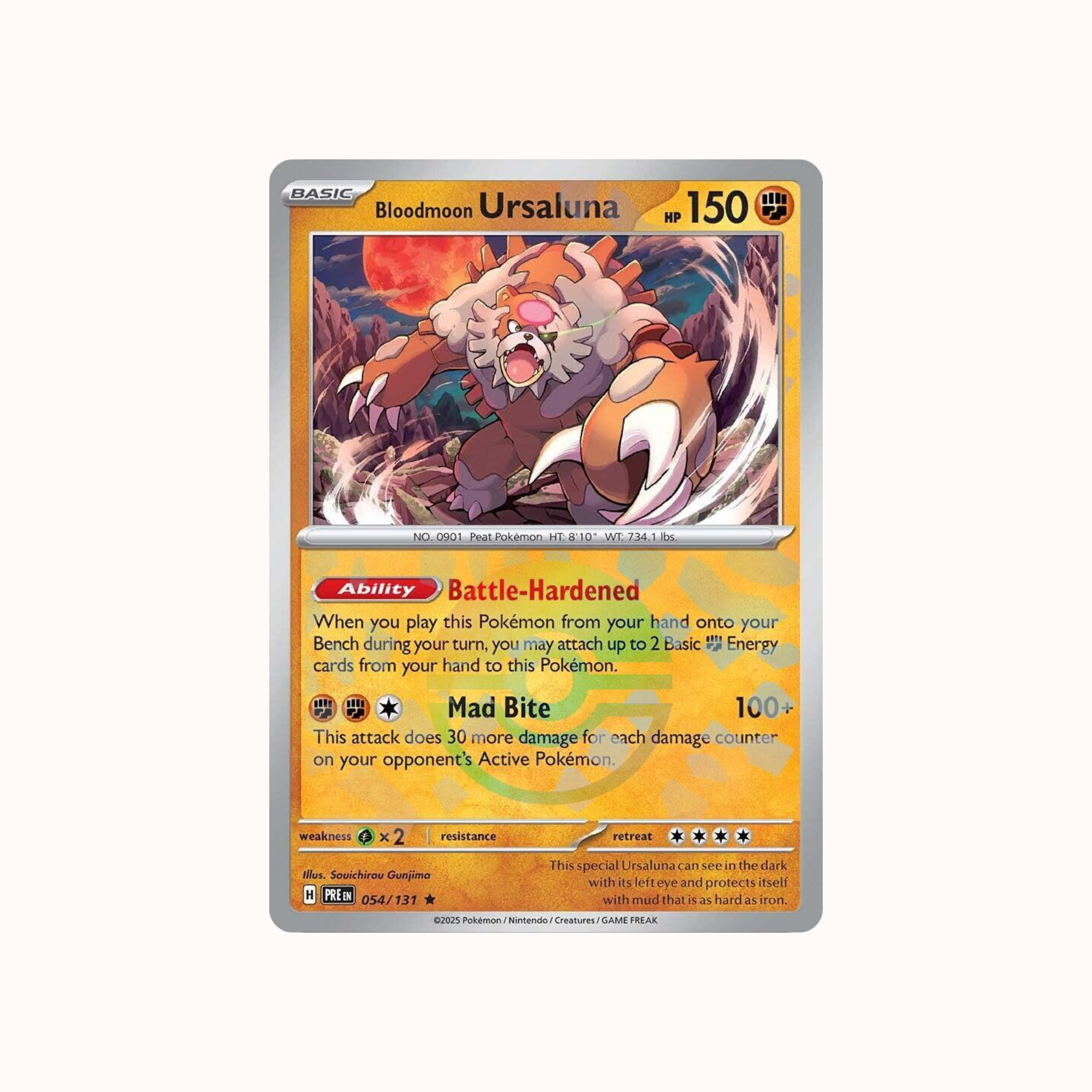Bloodmoon Ursaluna 054/131 Pokeball Prismatic Evolution