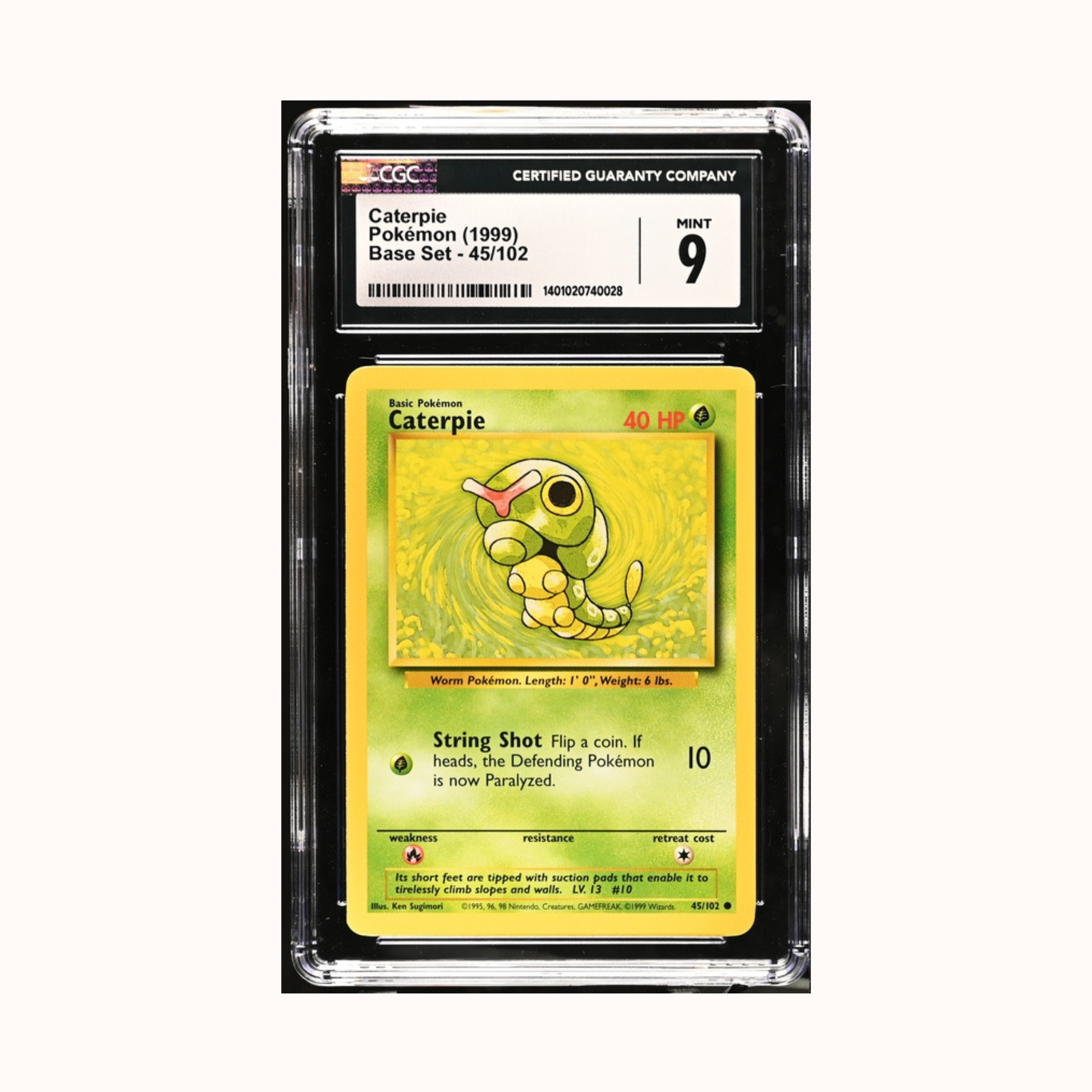 Caterpie Pokemon 1999 Base Set - 45/102 CGC 9