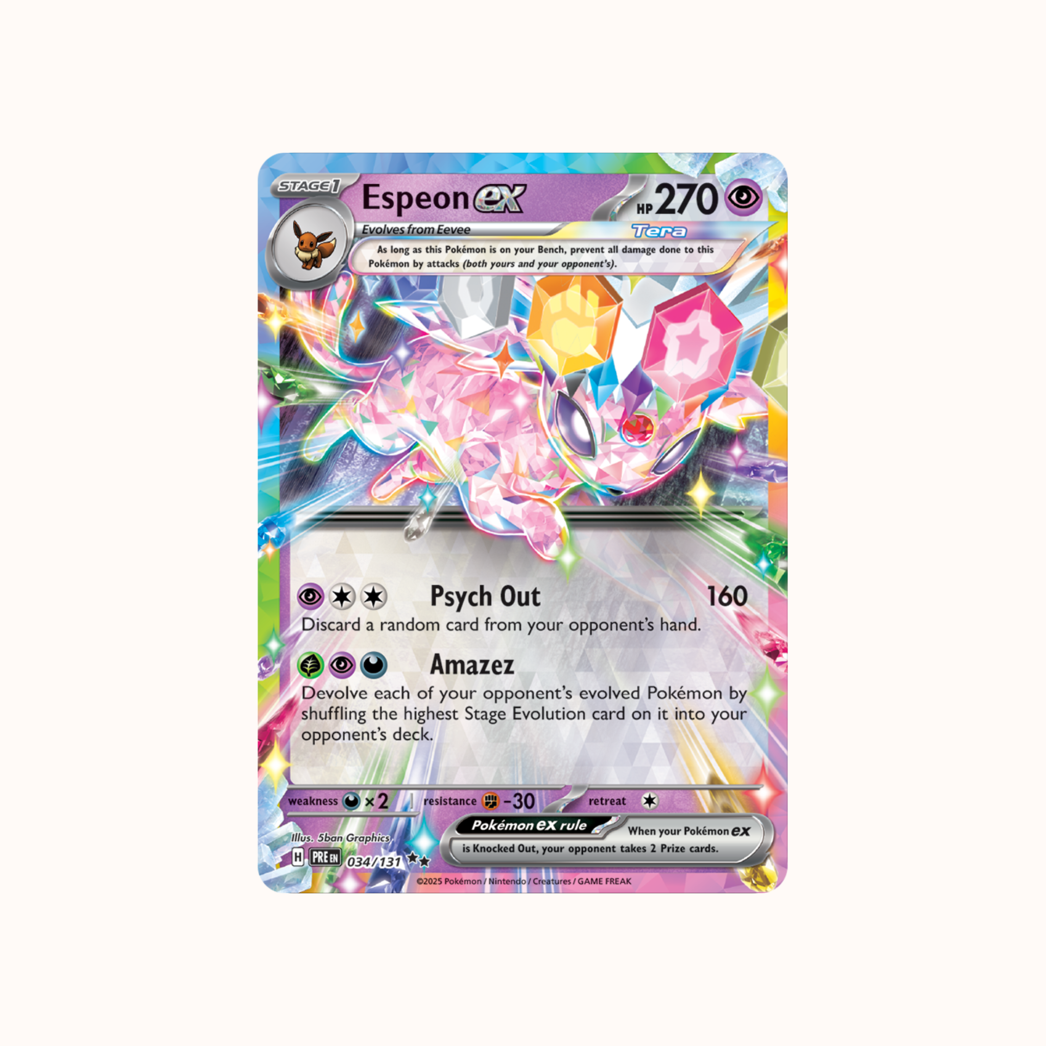 Espeon ex 034/131 Prismatic Evolution