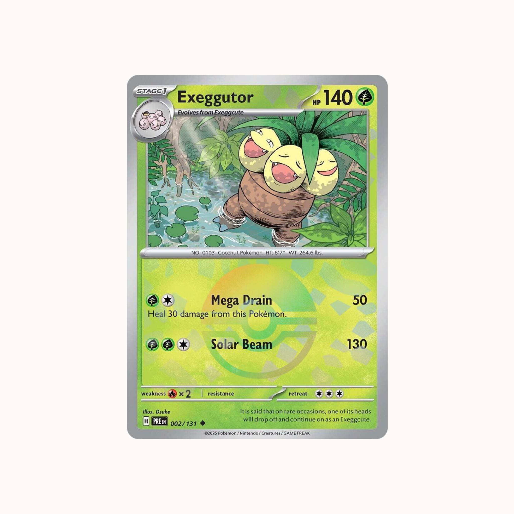 Exeggutor 002/131 Pokeball Prismatic Evolution