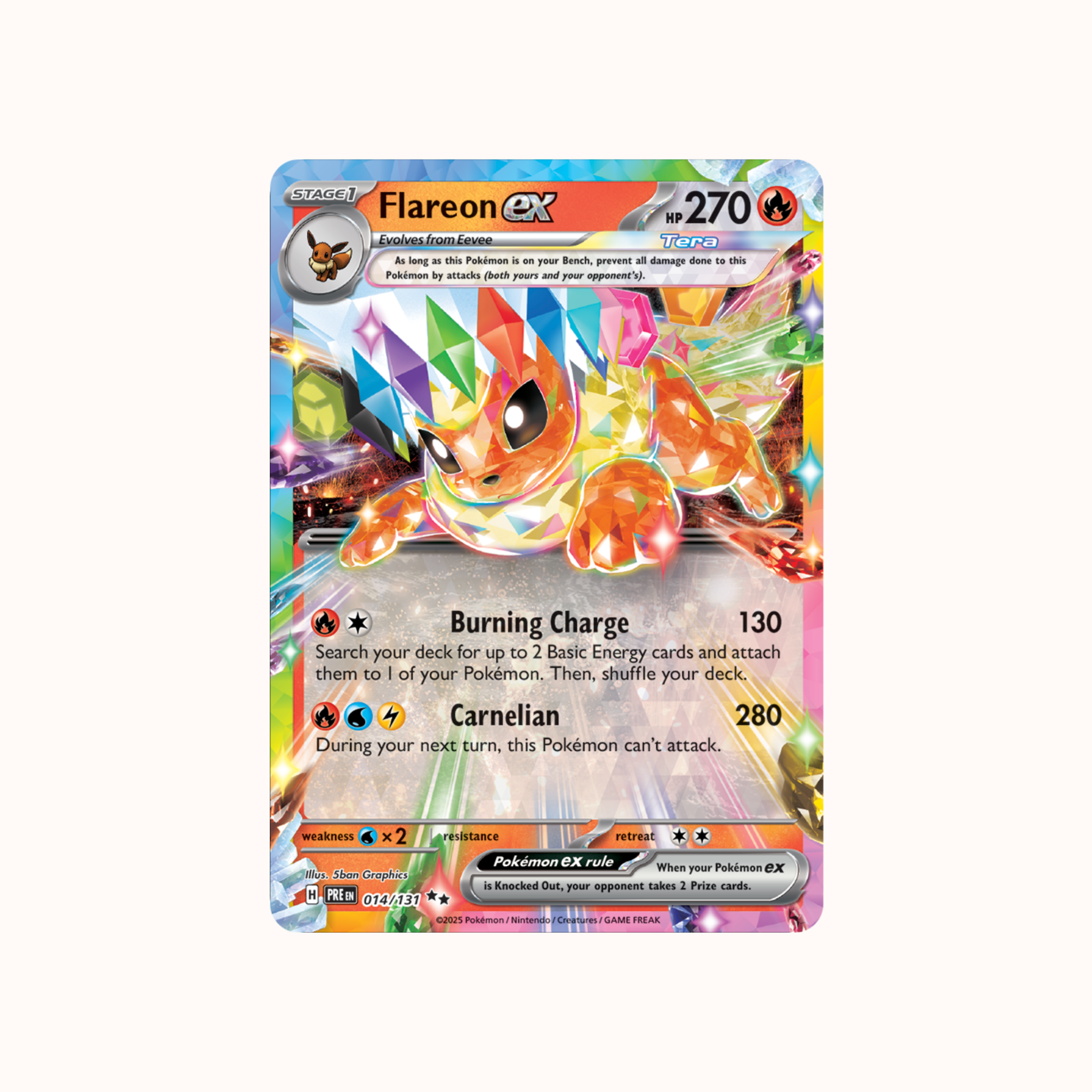 Flareon ex 014/131 Prismatic Evolution