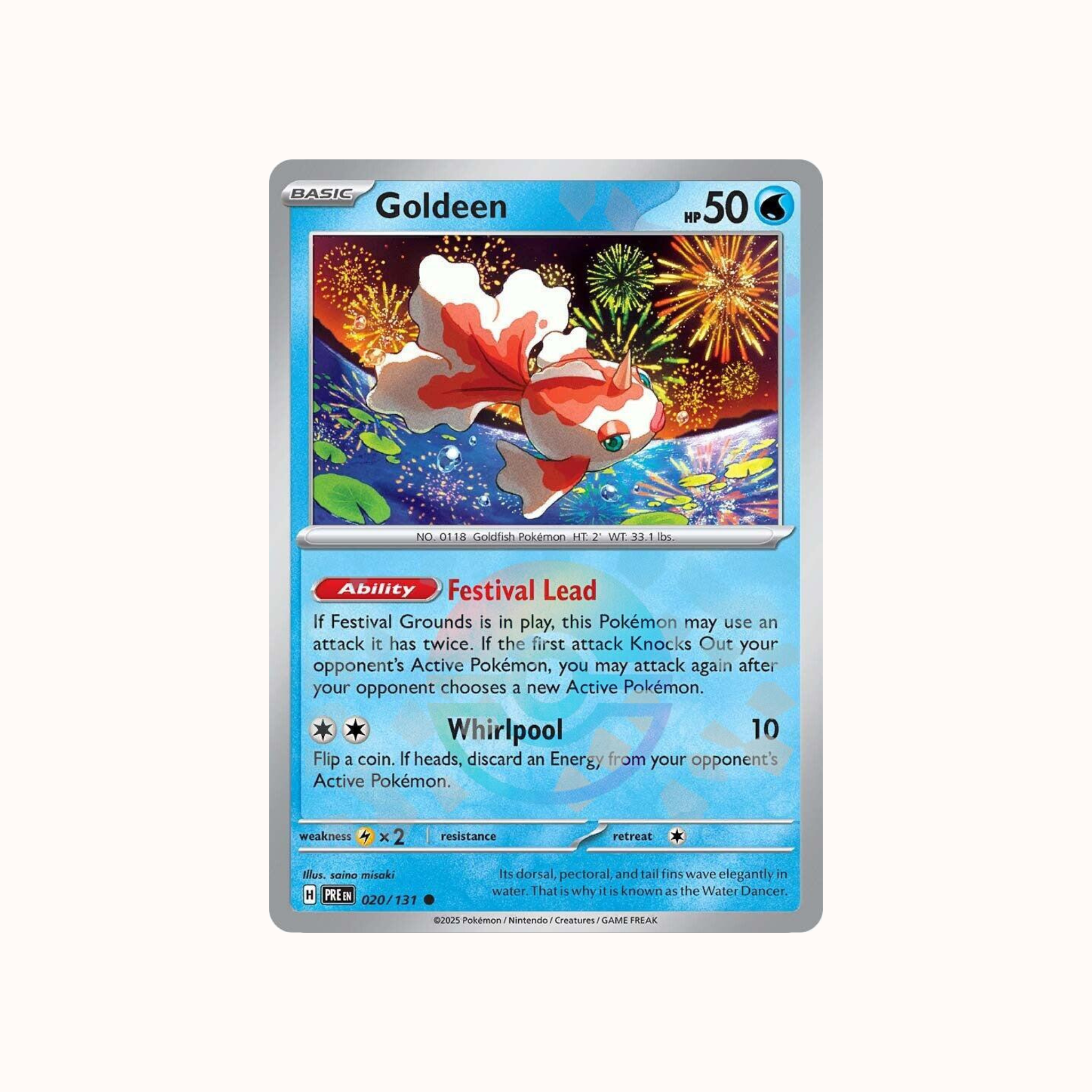 Goldeen 020/131 Pokeball Prismatic Evolution