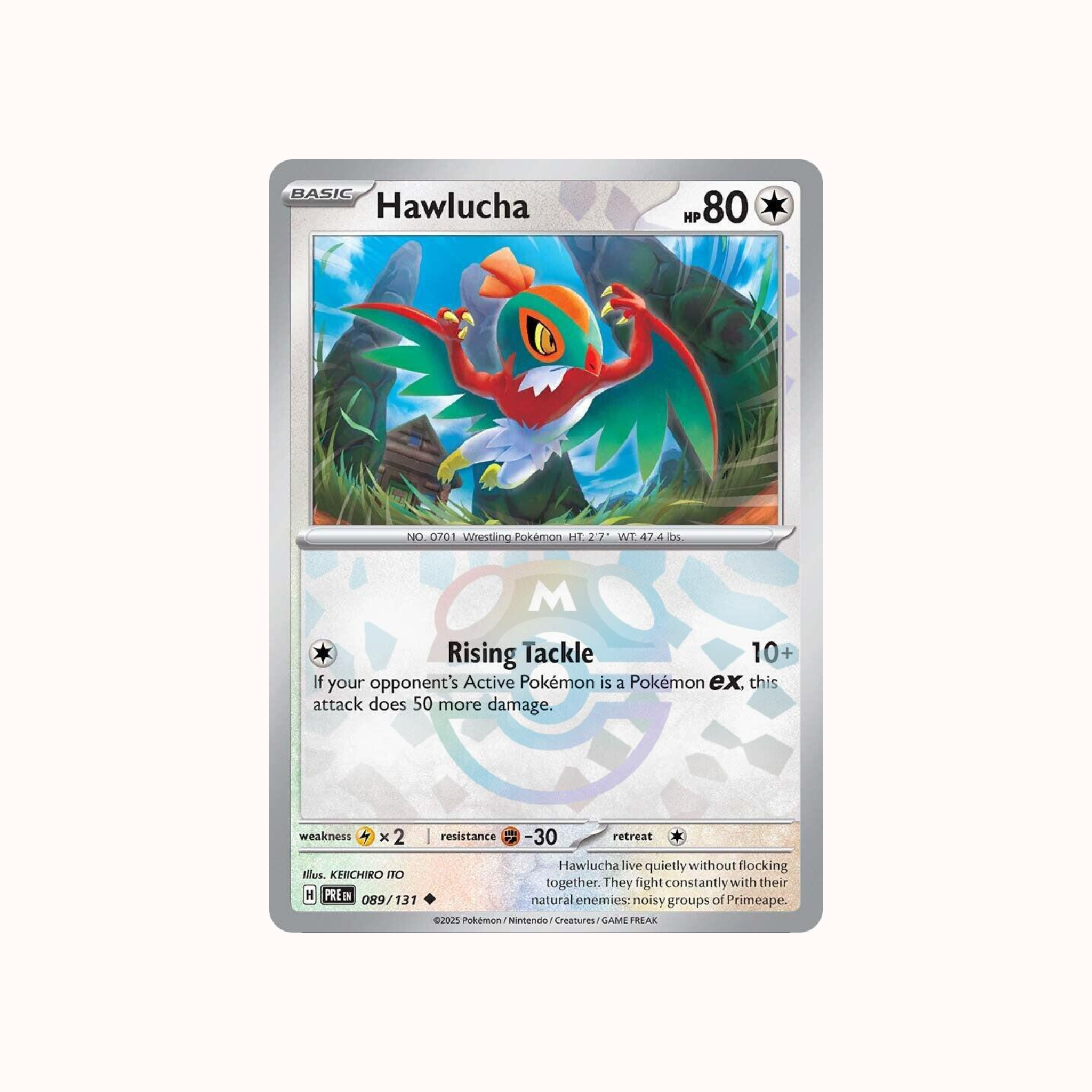 Hawlucha 089/131 Masterball Prismatic Evolution