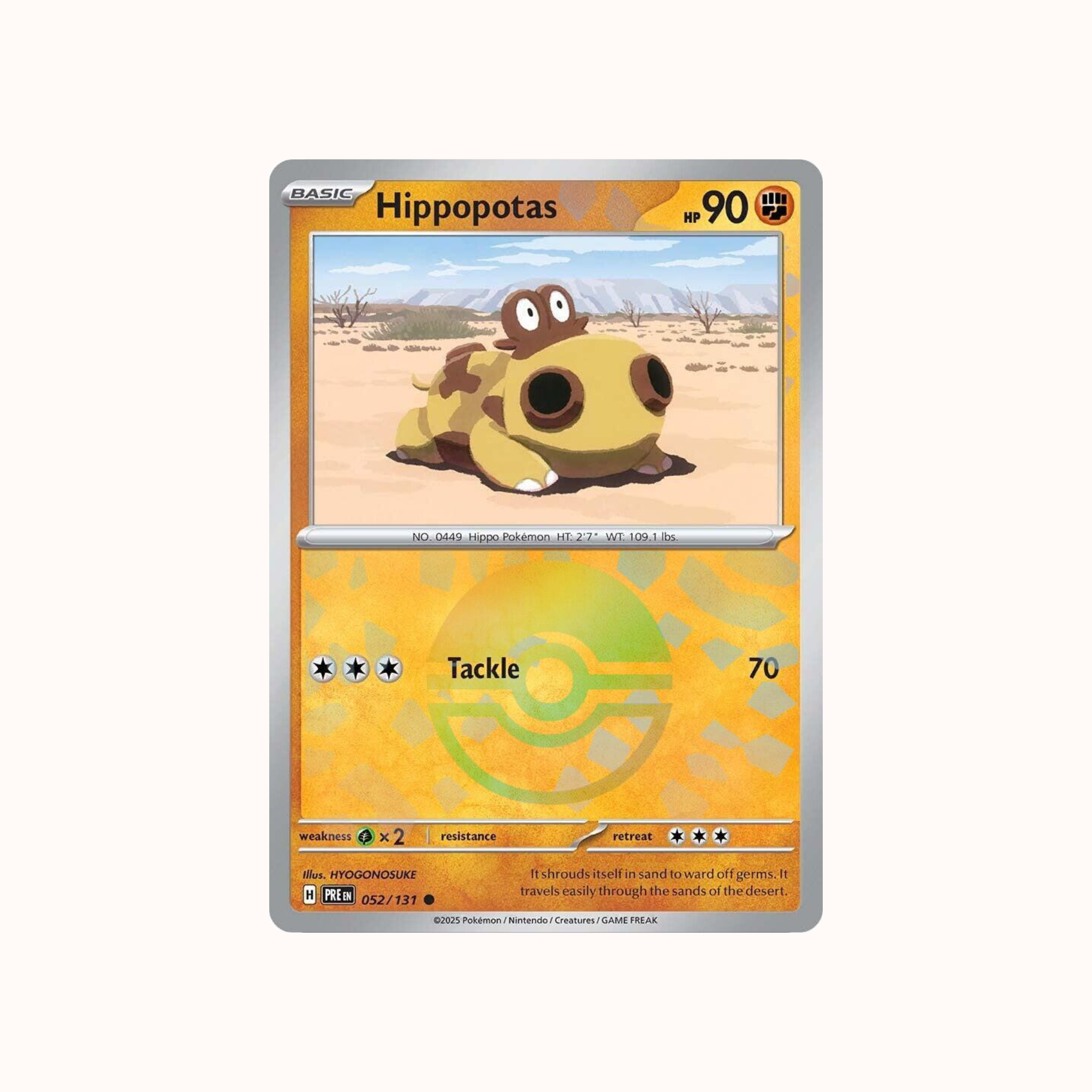 Hippopotas 052/131 Pokeball Prismatic Evolution