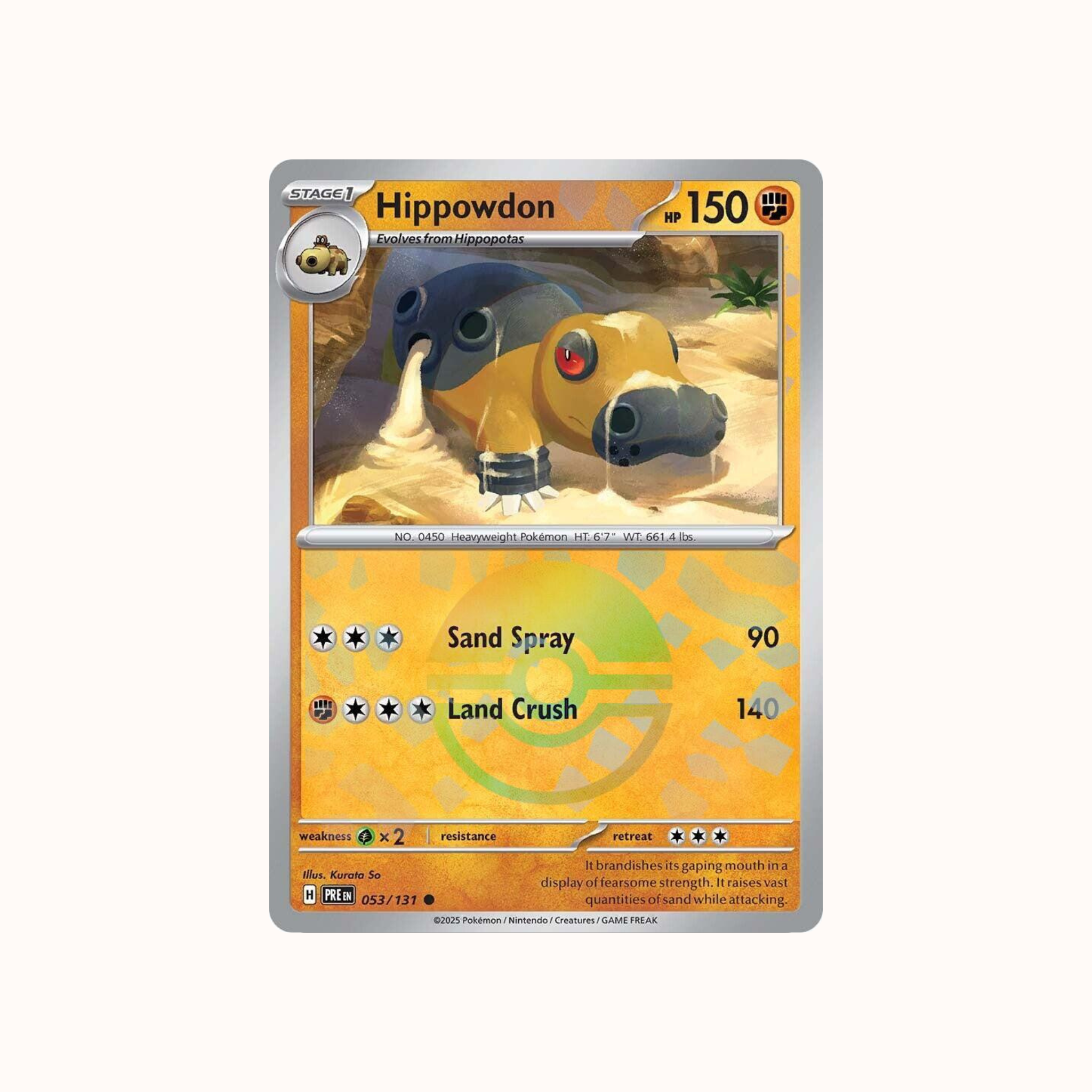 Hippowdon 053/131 Pokeball Prismatic Evolution