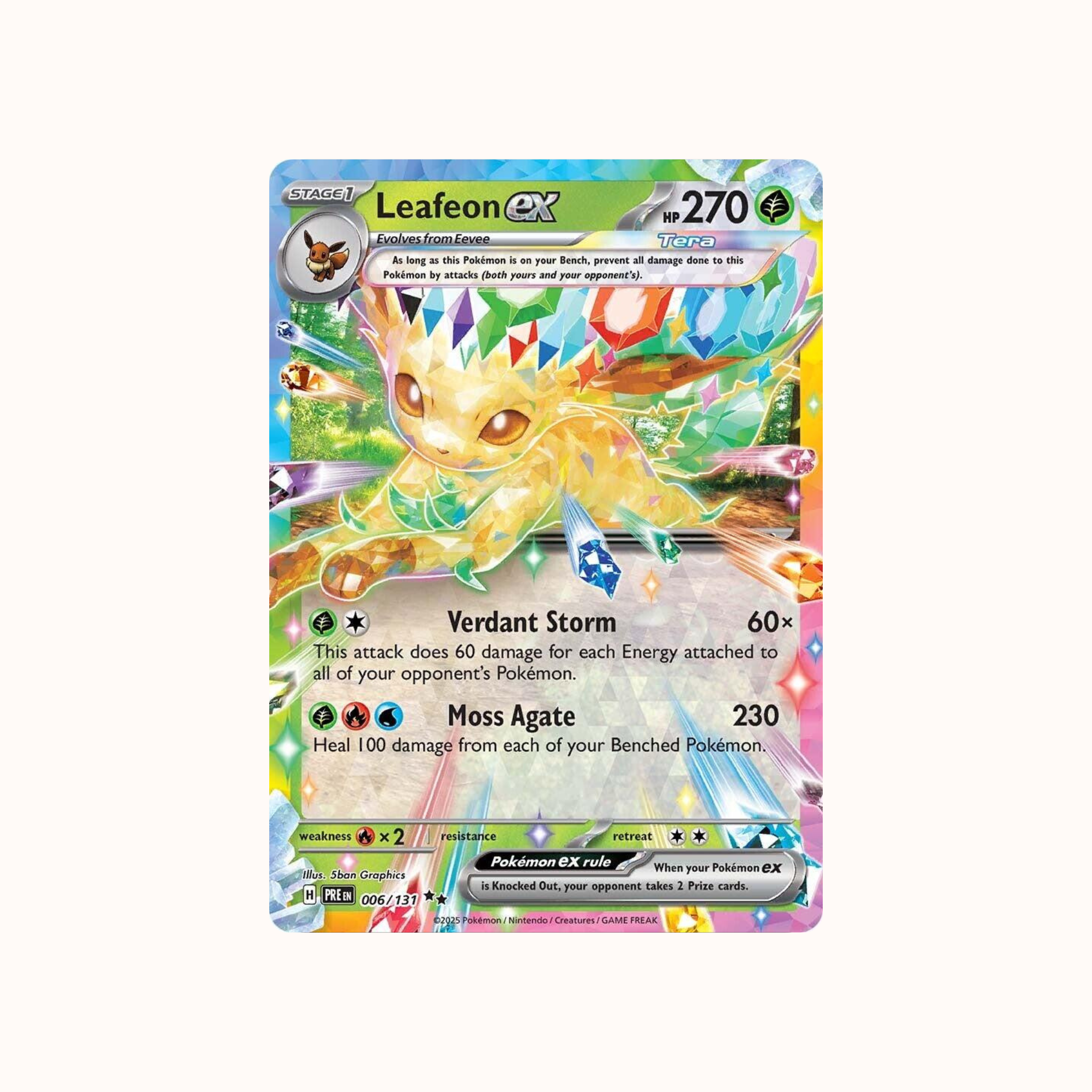 Leafeon ex 006/131 Prismatic Evolution