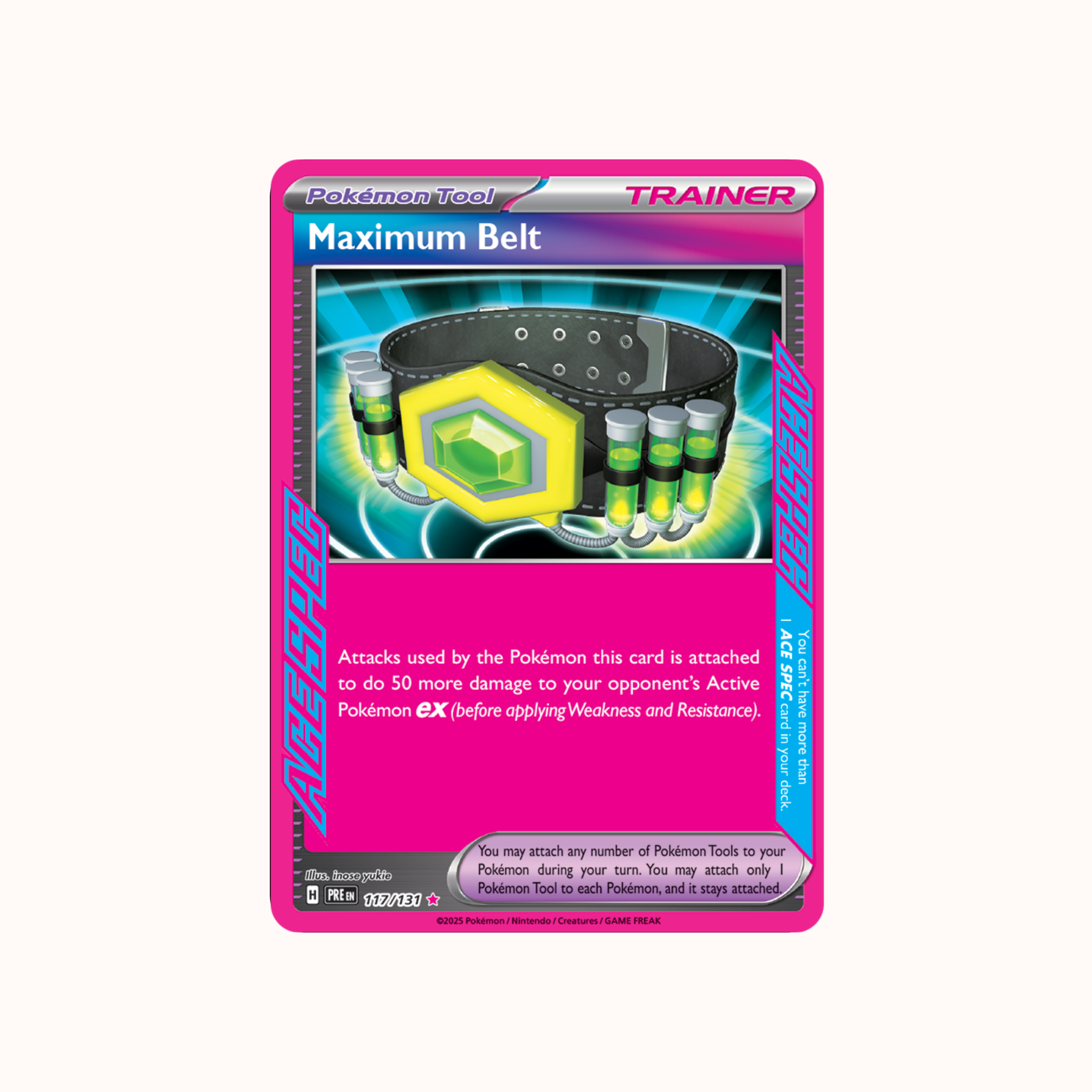 Maximum Belt 117/131 Pokeball Prismatic Evolution