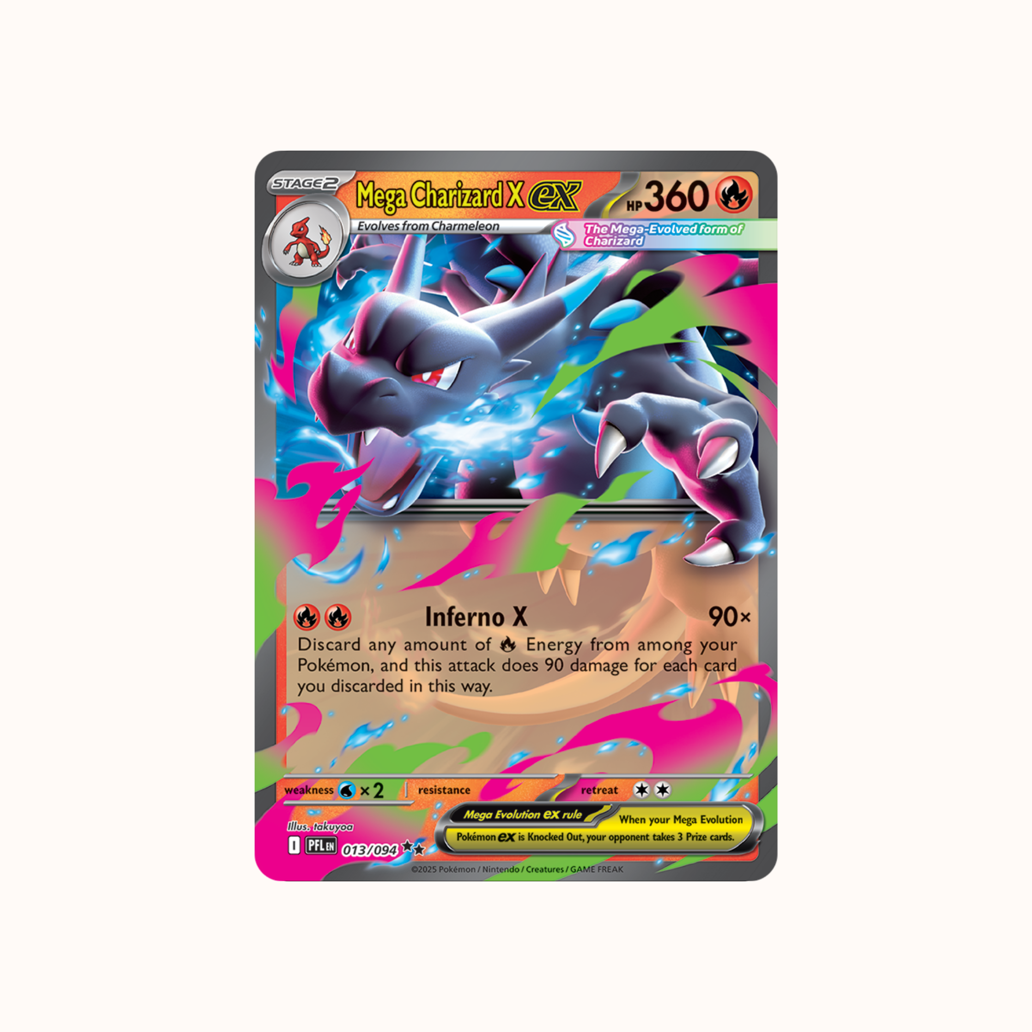 Mega Charizard X ex 013/094 Phantasmal Flames