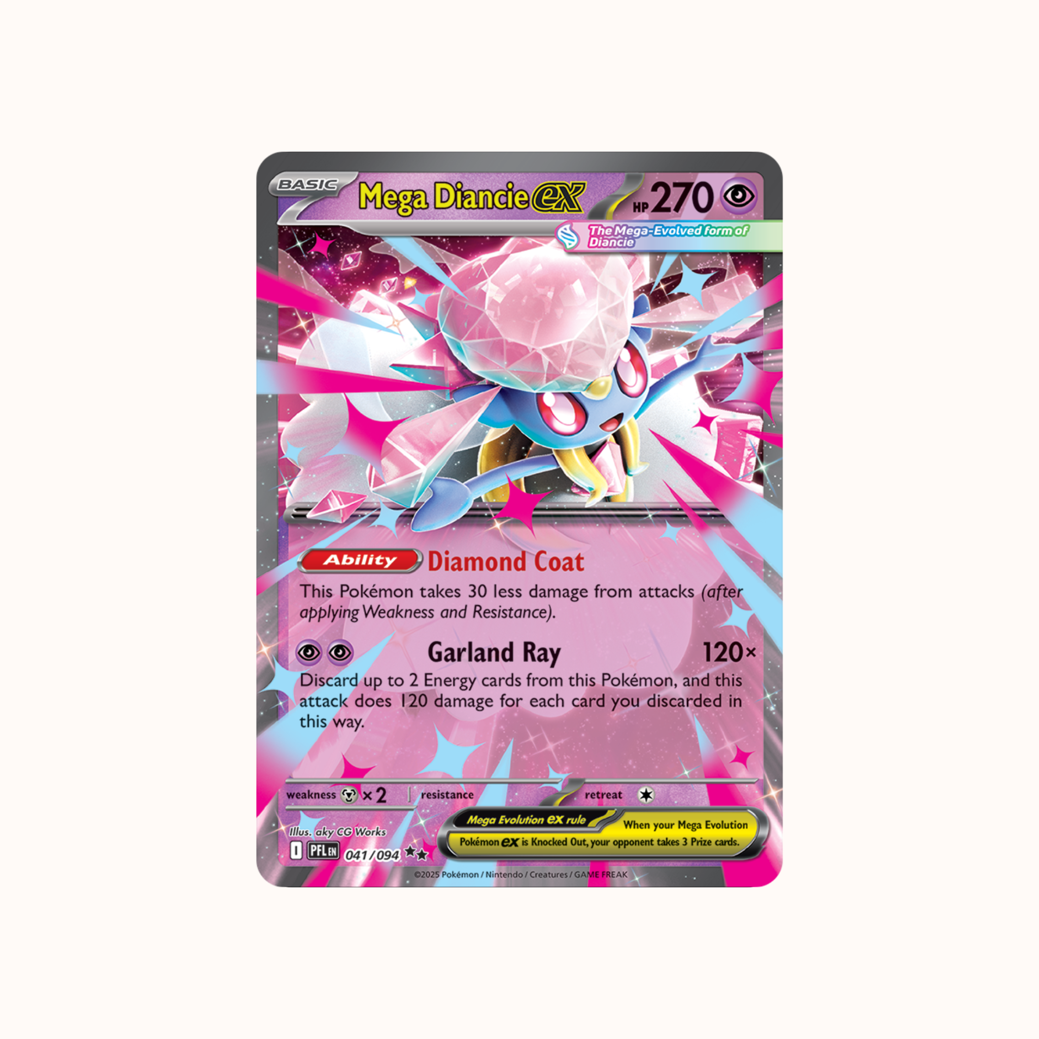 Mega Diancie ex 041/094 Phantasmal Flames