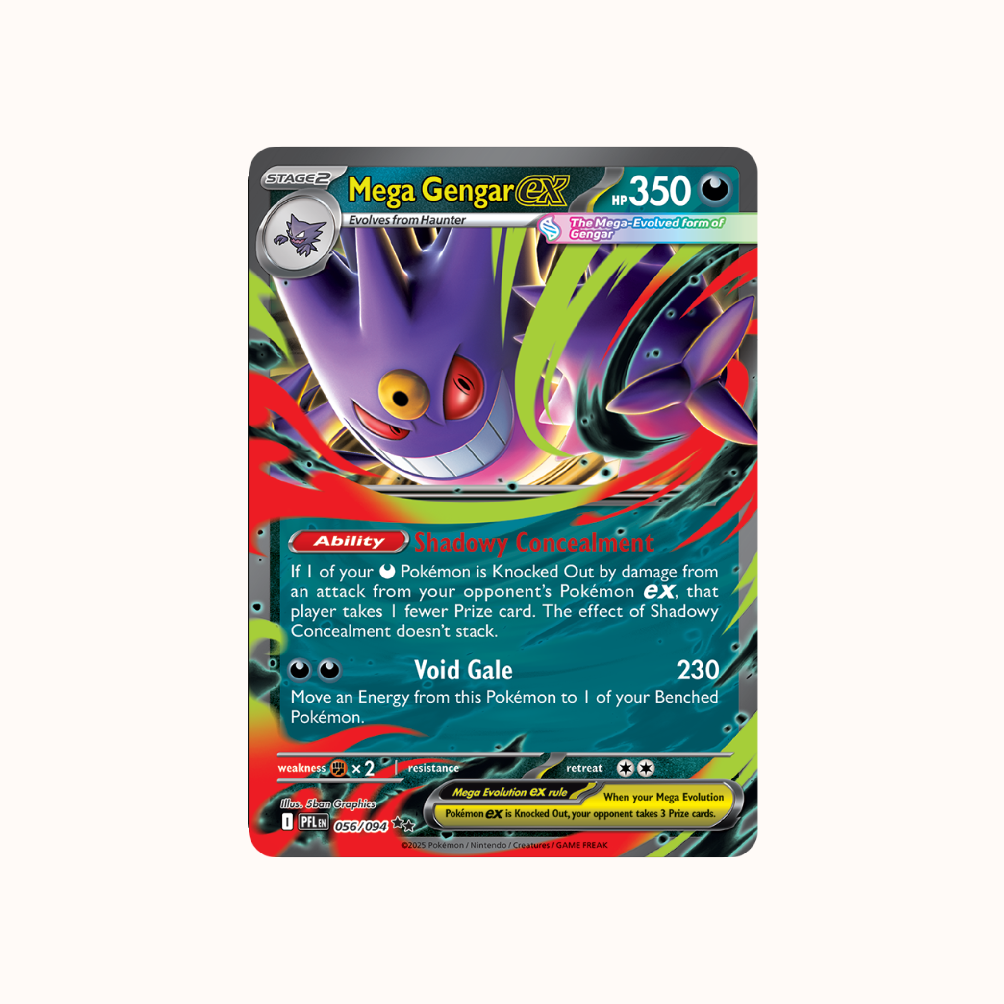 Mega Gengar ex 056/094 Phantasmal Flames