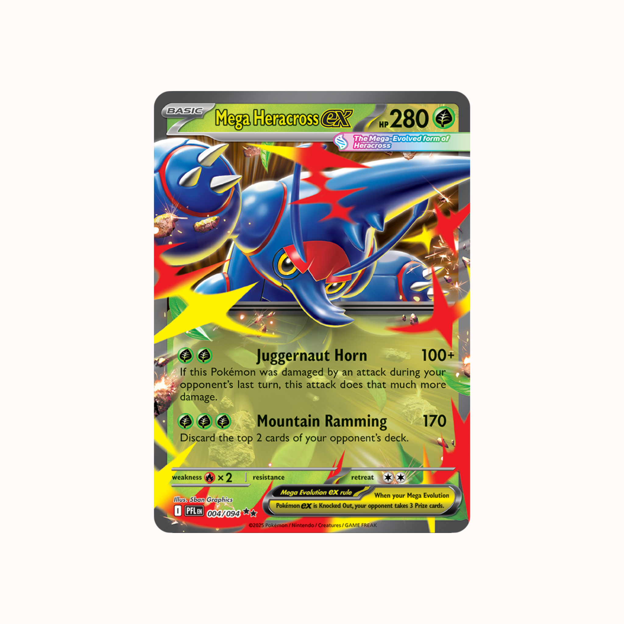 Mega Heracross ex 004/094 Phantasmal Flames