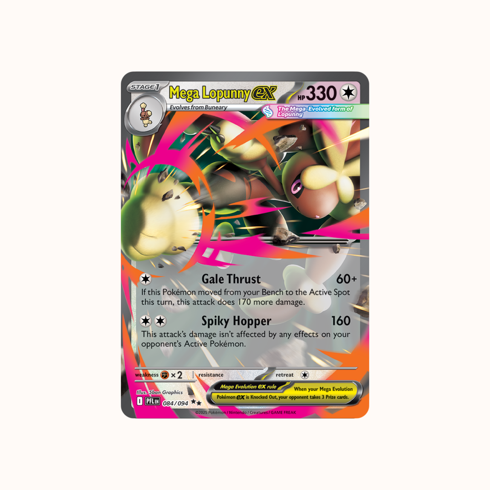 Mega Lopunny ex 084/094 Phantasmal Flames