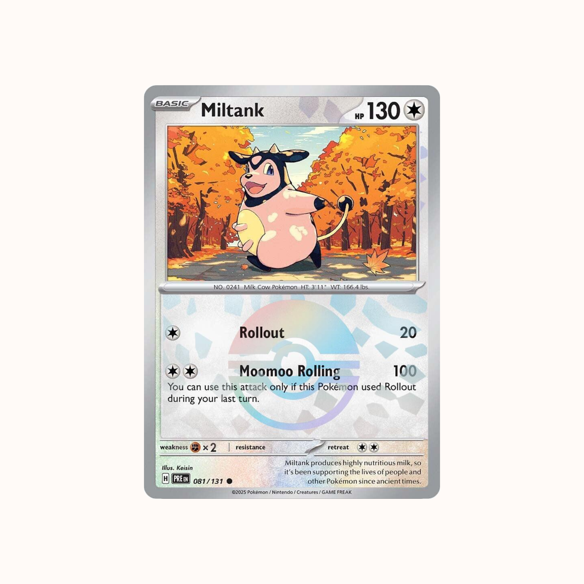 Miltank 081/131 Pokeball Prismatic Evolution
