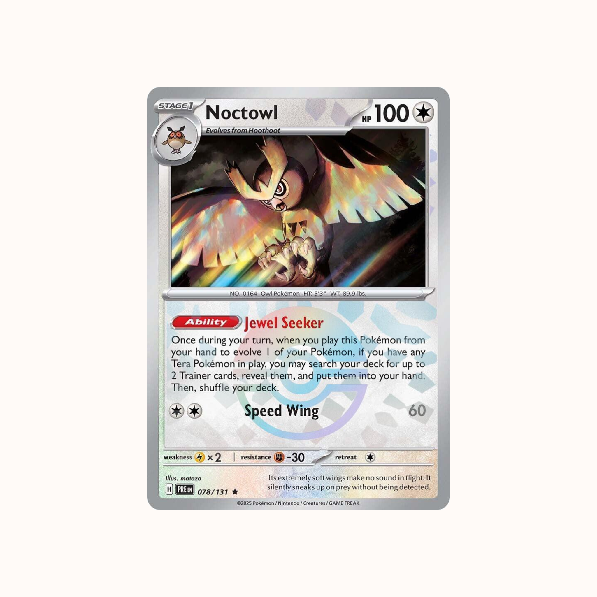 Noctowl 078/131 Pokeball Prismatic Evolution