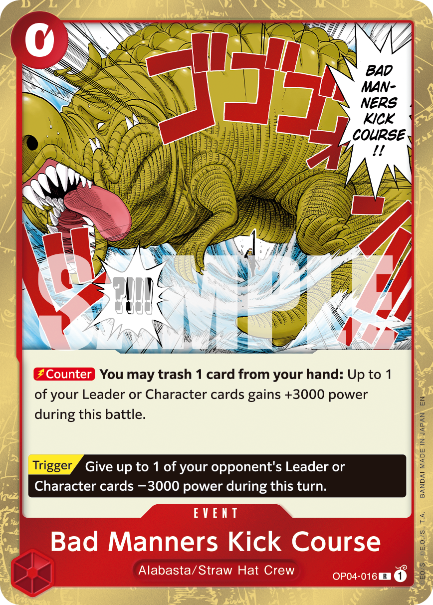 Bad Manners Kick Course OP04-016 (Reprint)