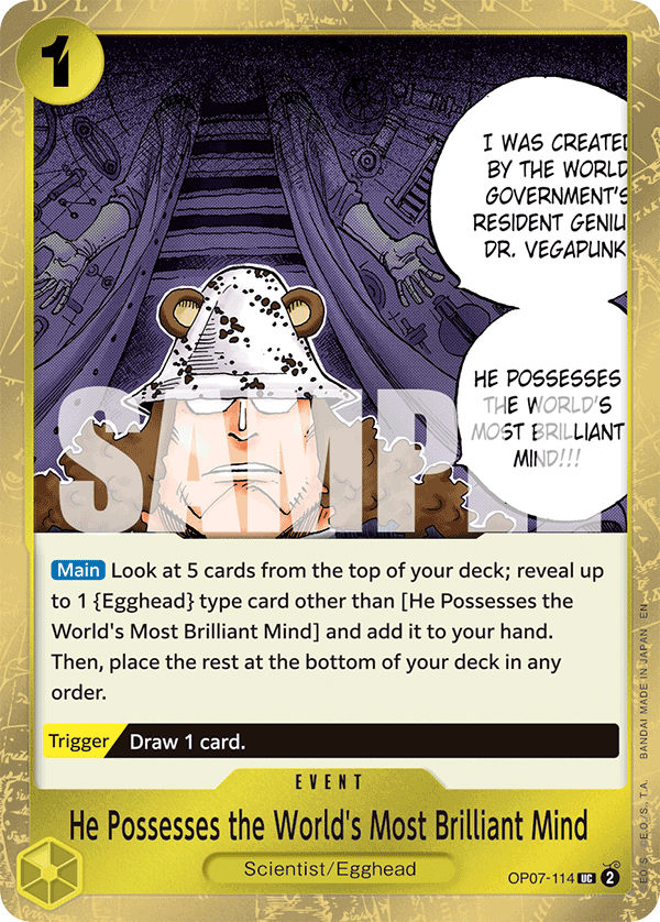 He Possesses the World's Most Brilliant Mind OP07-114 (Parallel)