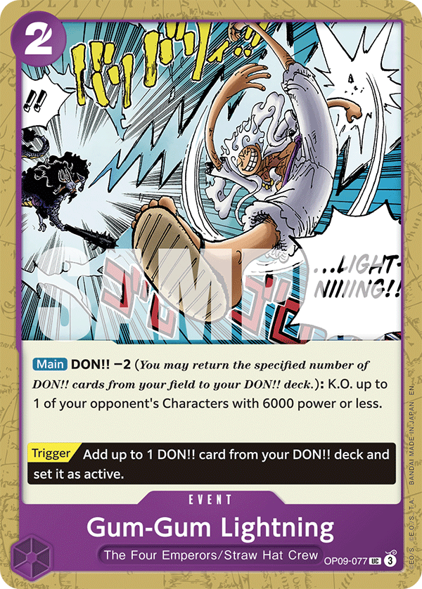 Gum-Gum Lightning OP09-077 (Reprint)