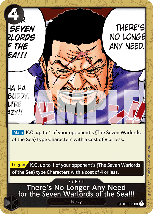 There's No Longer Any Need for the Seven Warlords of the Sea!!! OP10-096