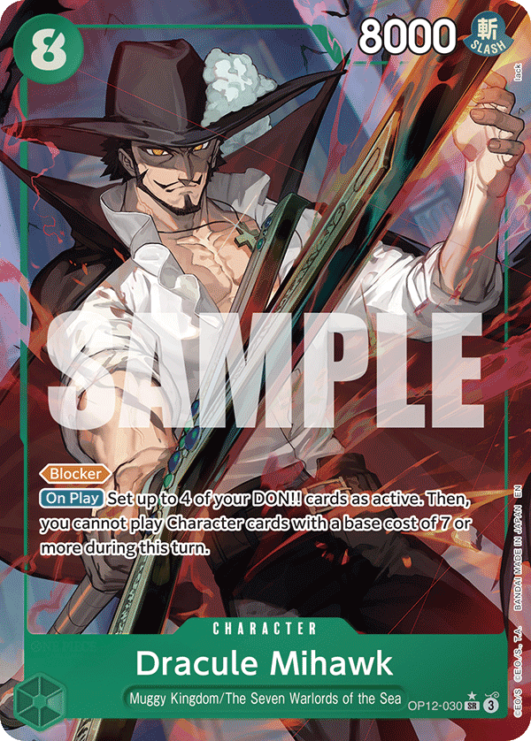 Dracule Mihawk OP12-030 (Parallel)