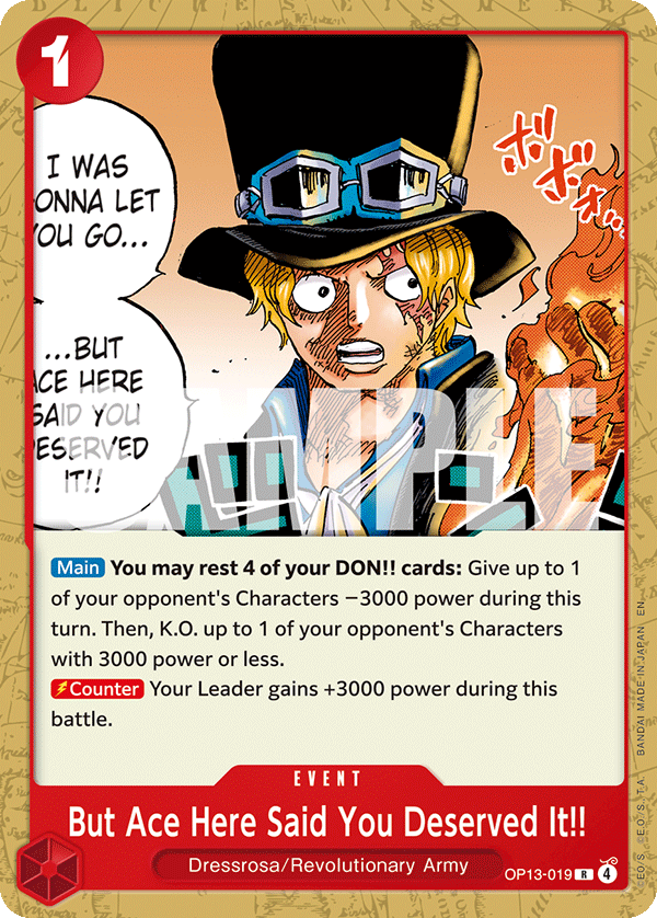 But Ace Here Said You Deserved It!! OP13-019 (Parallel)