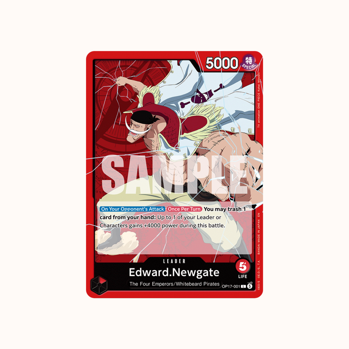 Edward Newgate OP17-001 One Piece Card Game OP-17