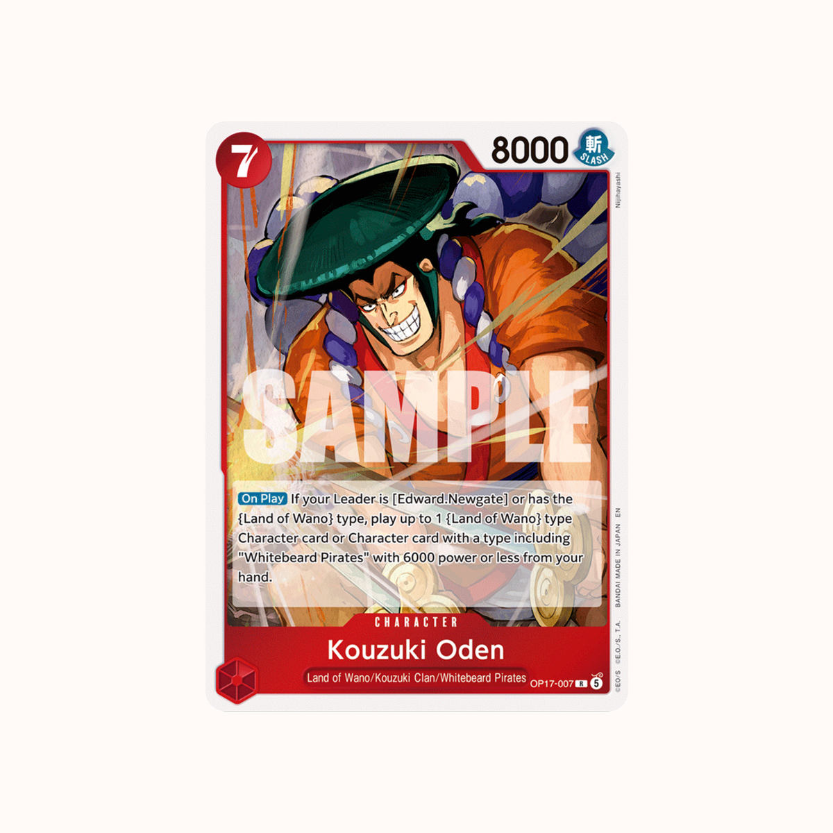 Kouzuki Oden OP17-007 One Piece Card Game OP-17