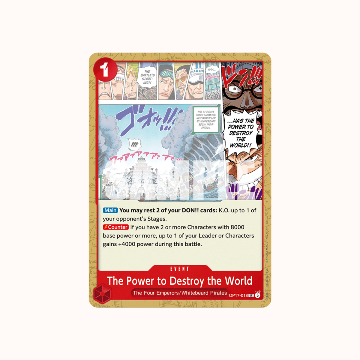 The Power to Destroy the World OP17-018 One Piece Card Game OP-17