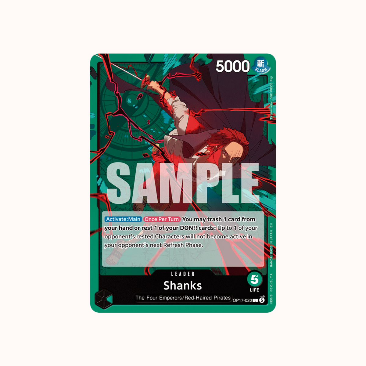 Shanks OP17-020 One Piece Card Game OP-17