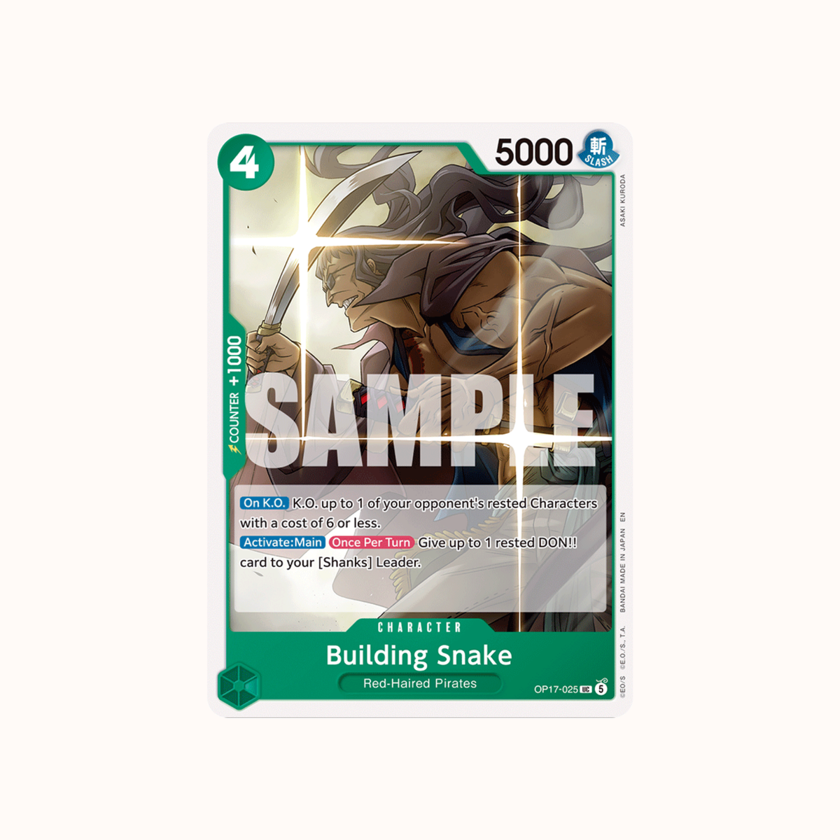 Building Snake OP17-025 One Piece Card Game OP-17