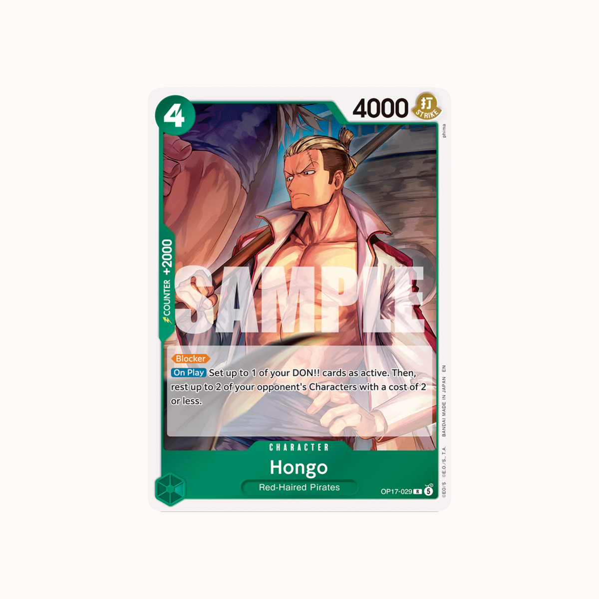Hongo OP17-029 One Piece Card Game OP-17