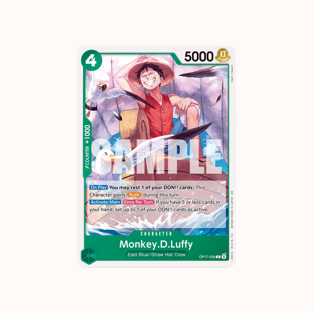 Monkey D Luffy OP17-030 One Piece Card Game OP-17