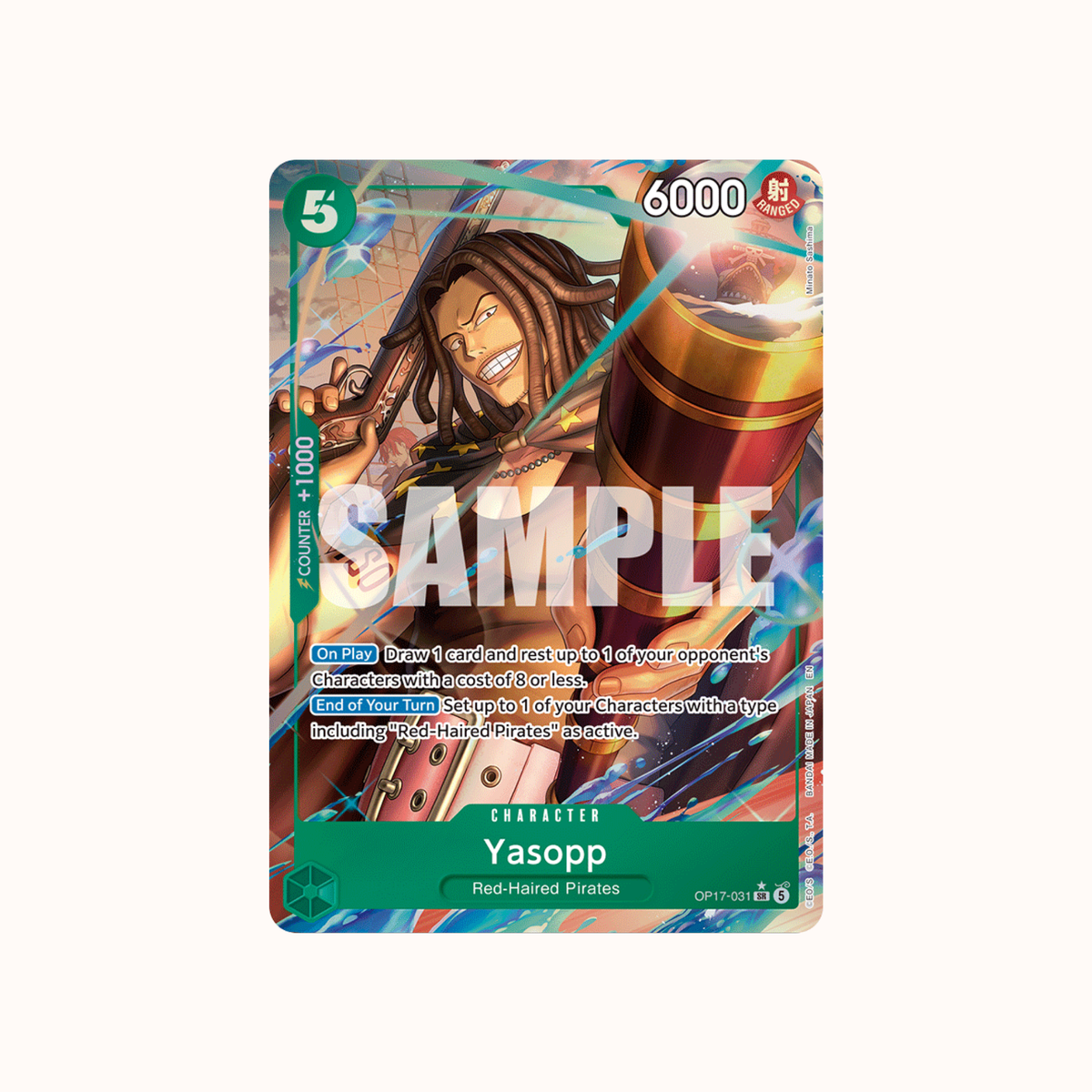 Yasopp OP17-031 alternate art One Piece Card Game OP-17