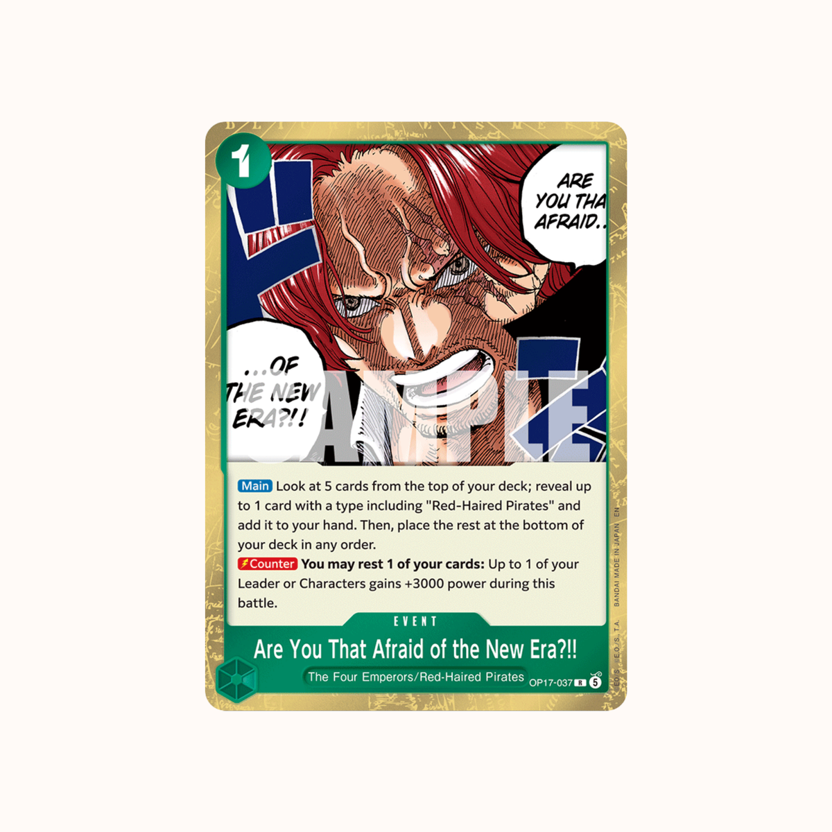 Are You That Afraid of the New Era?!! OP17-037 One Piece Card Game OP-17