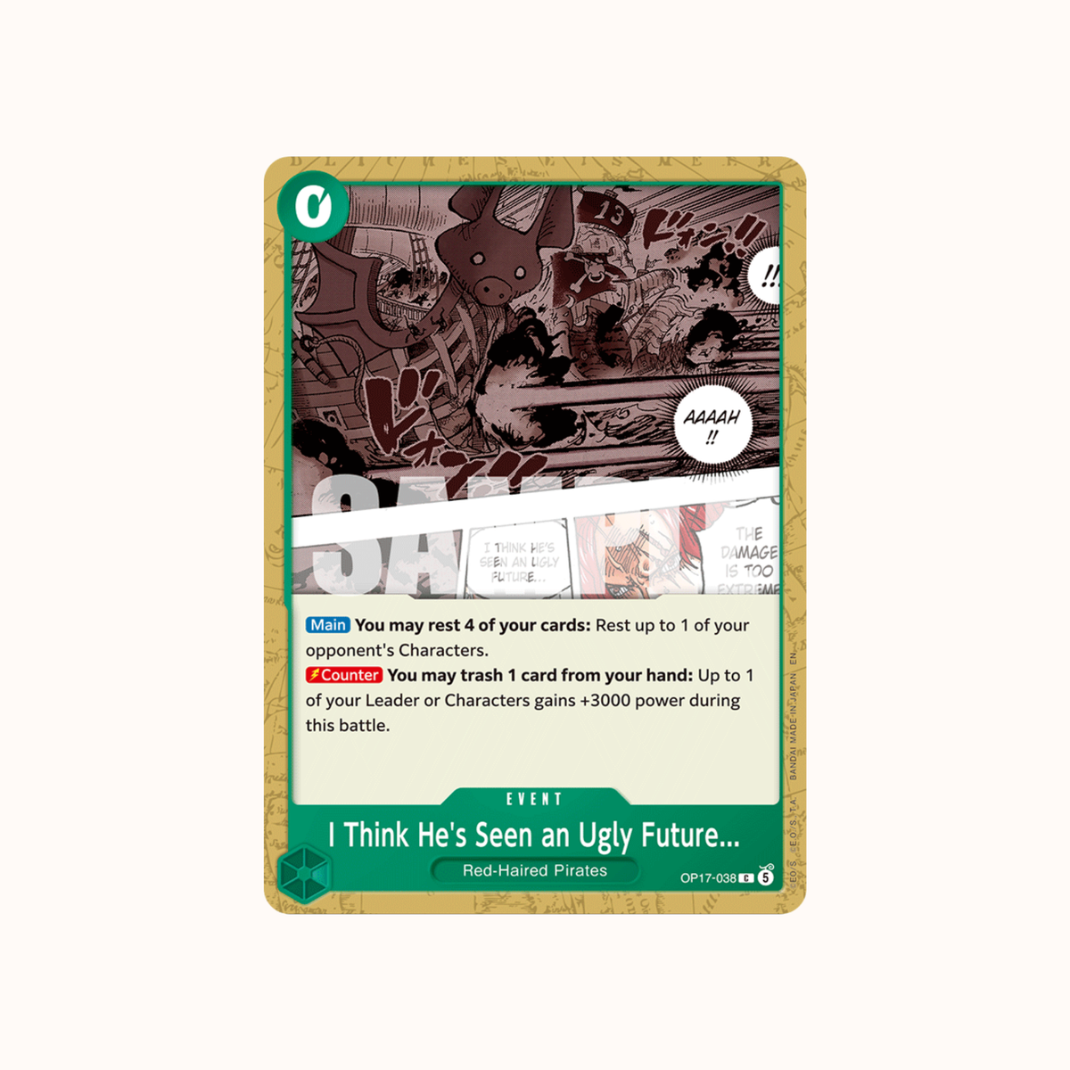 I Think He's Seen an Ugly Future OP17-038 One Piece Card Game OP-17
