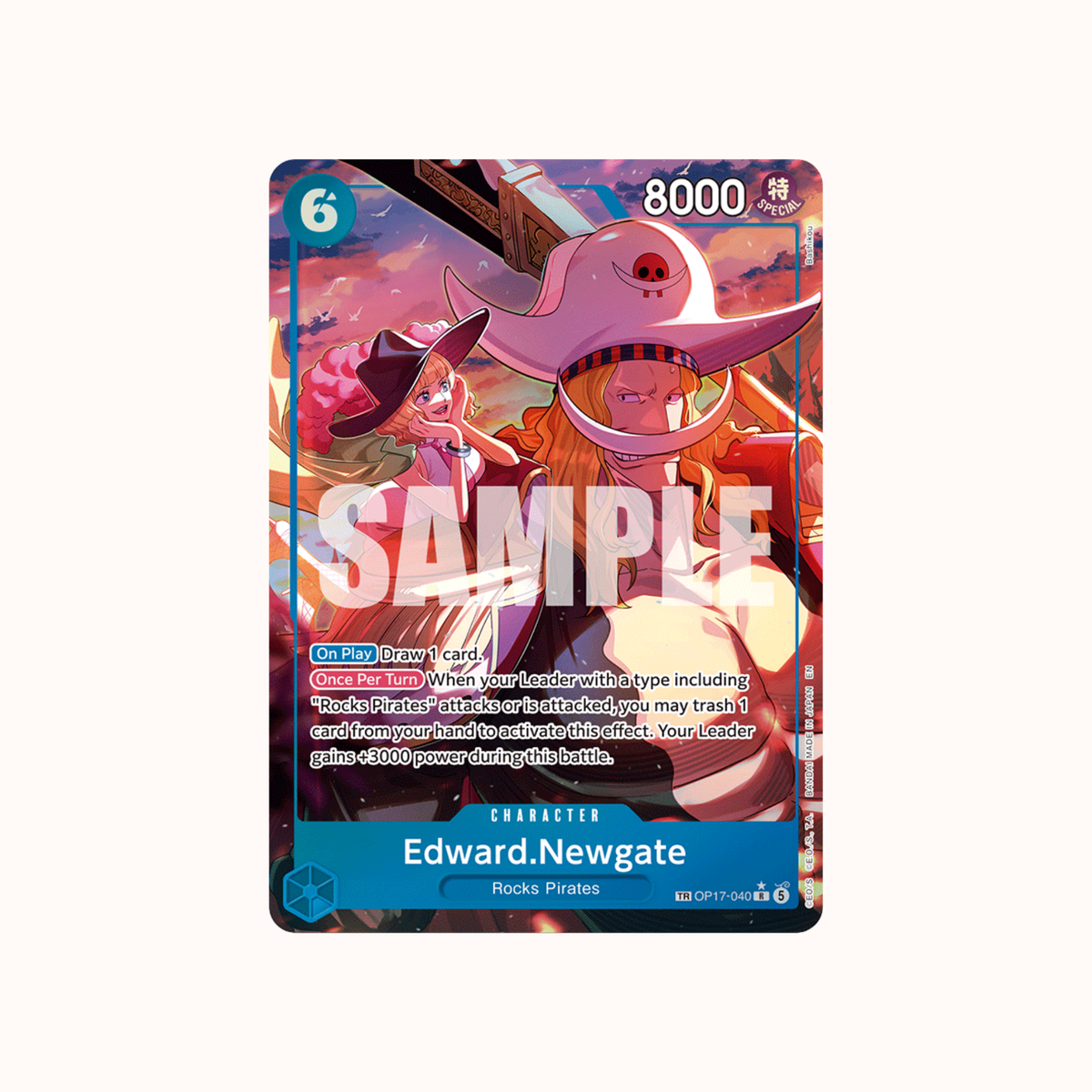 Edward Newgate OP17-040 treasure rare One Piece Card Game OP-17