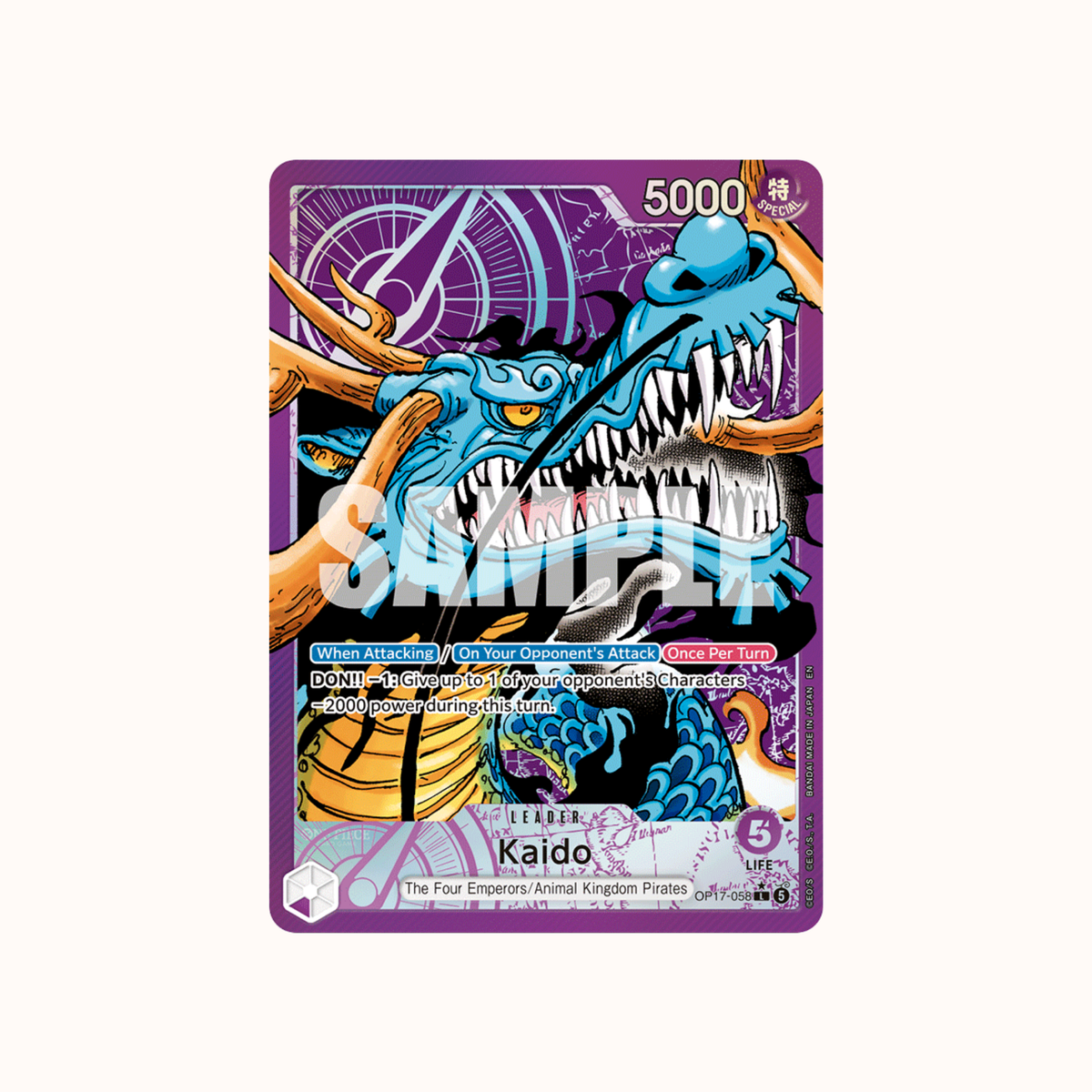 Kaido OP17-058 alternate art One Piece Card Game OP-17