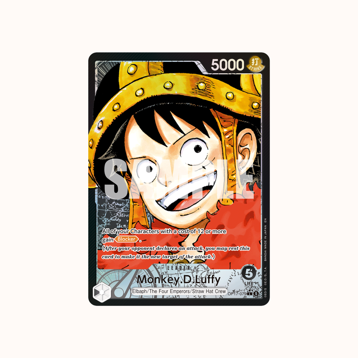 Monkey D Luffy OP17-079 alternate art One Piece Card Game OP-17