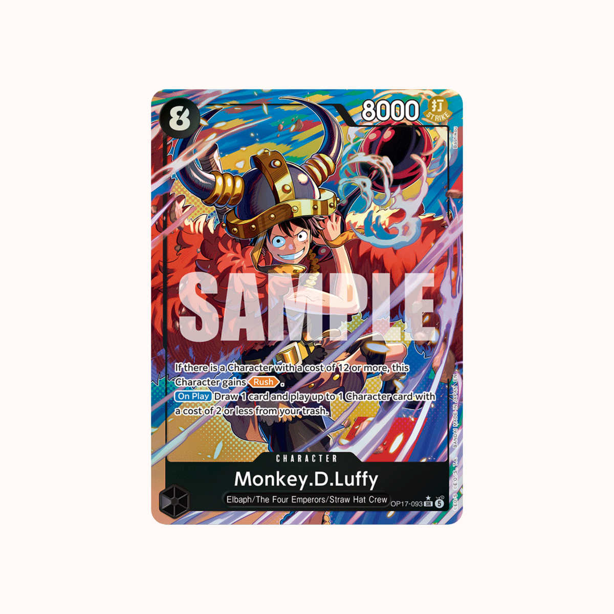 Monkey D Luffy OP17-093 alternate art One Piece Card Game OP-17