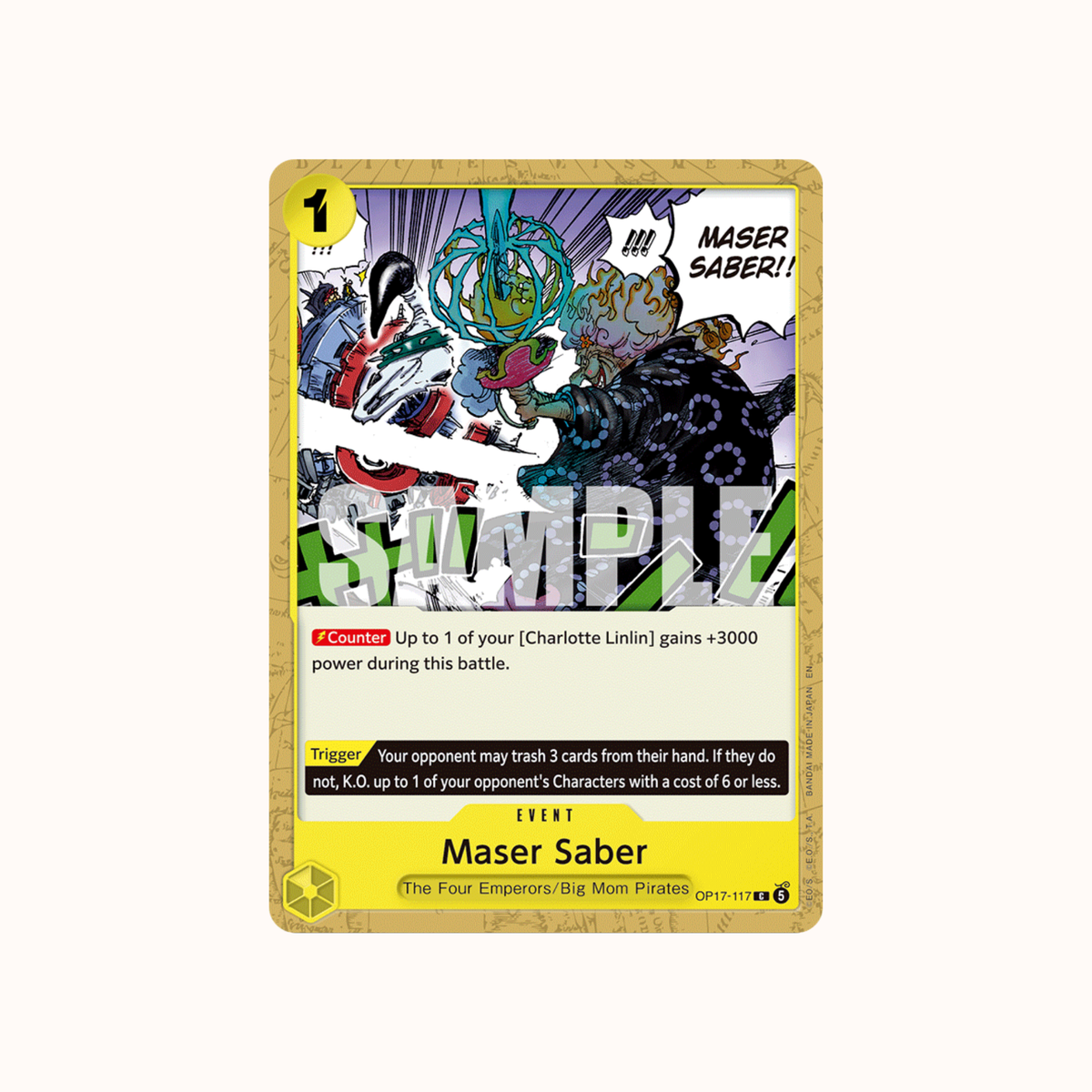 Maser Saber OP17-117 One Piece Card Game OP-17