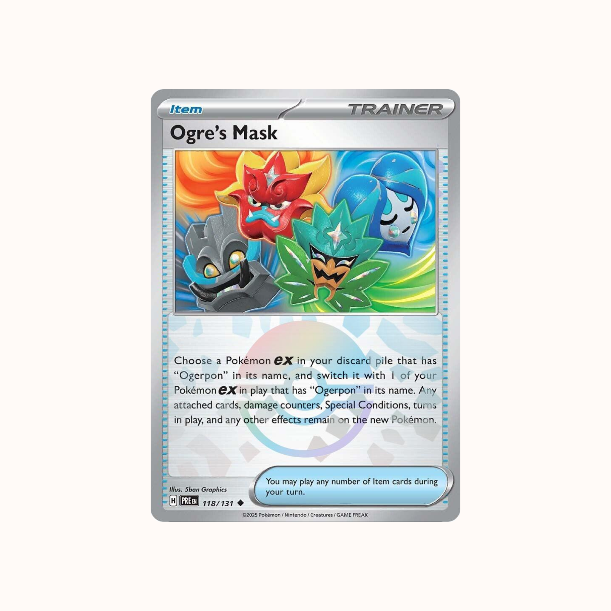 Ogre's Mask 118/131 Pokeball Prismatic Evolution