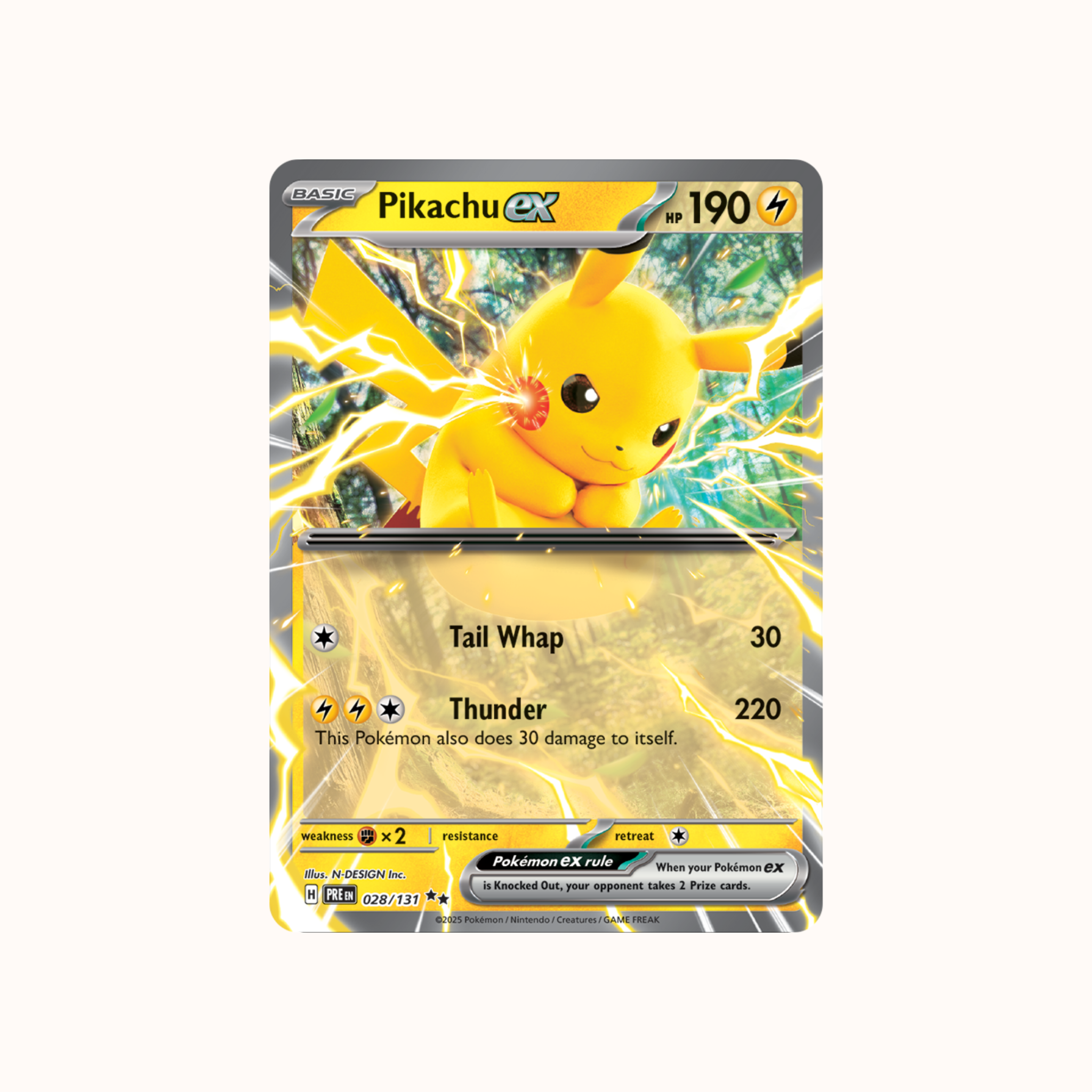 Pikachu ex 028/131 Prismatic Evolution