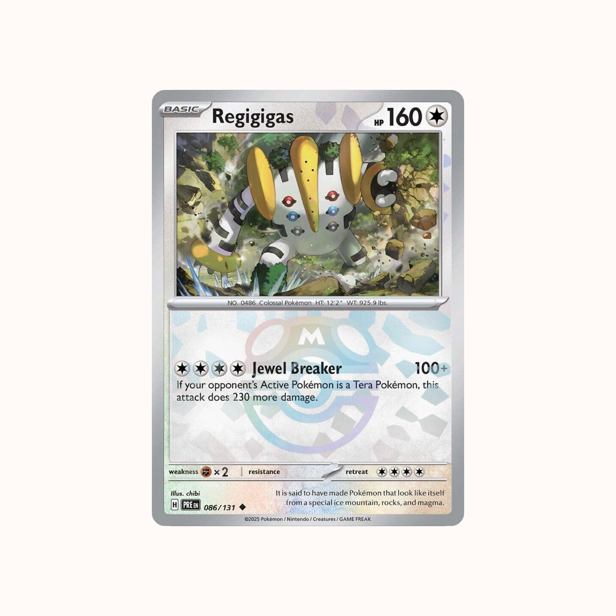 Regigigas 086/131 Masterball Prismatic Evolution