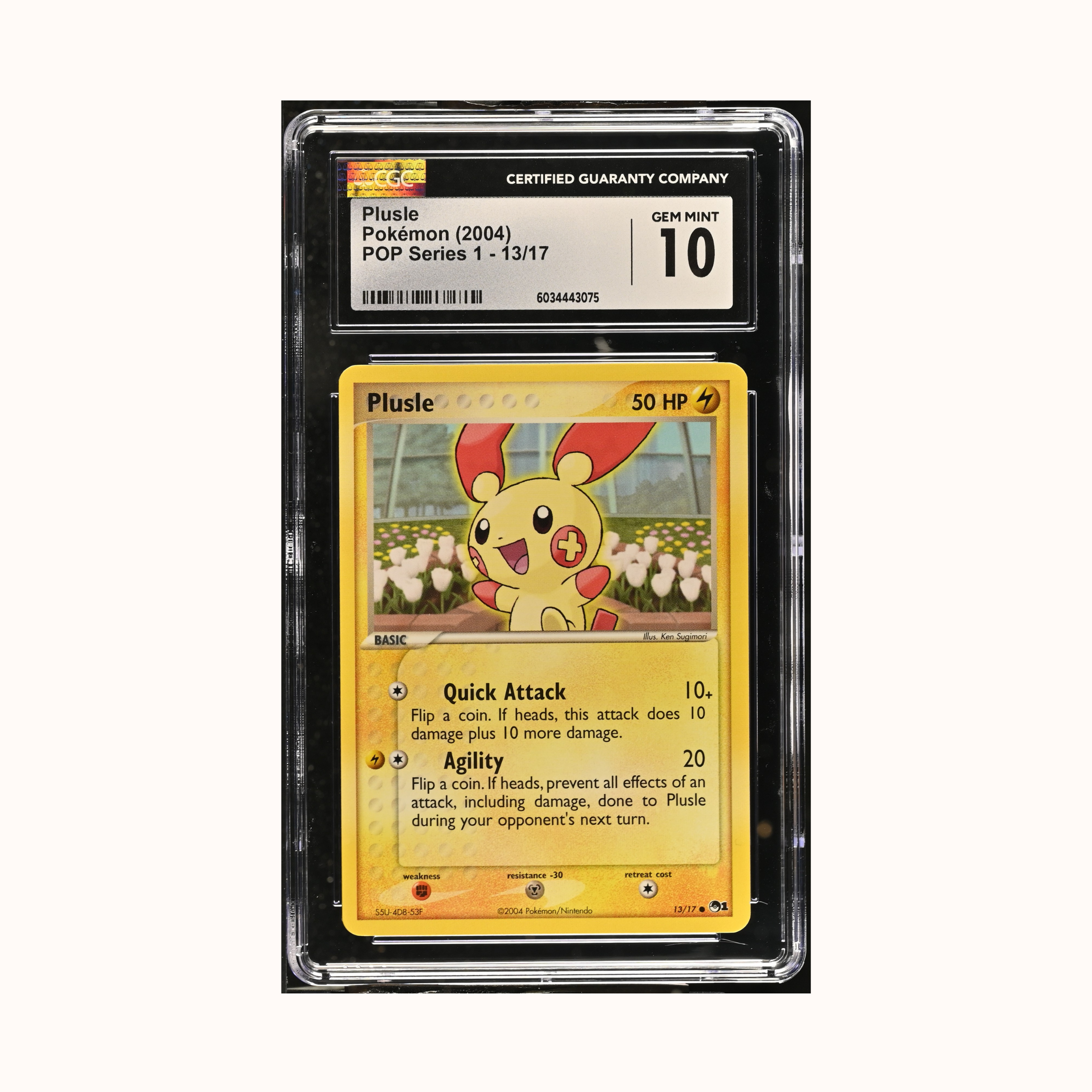 Plusle Pokemon 2004 POP Series 1 - 13/17 CGC 10