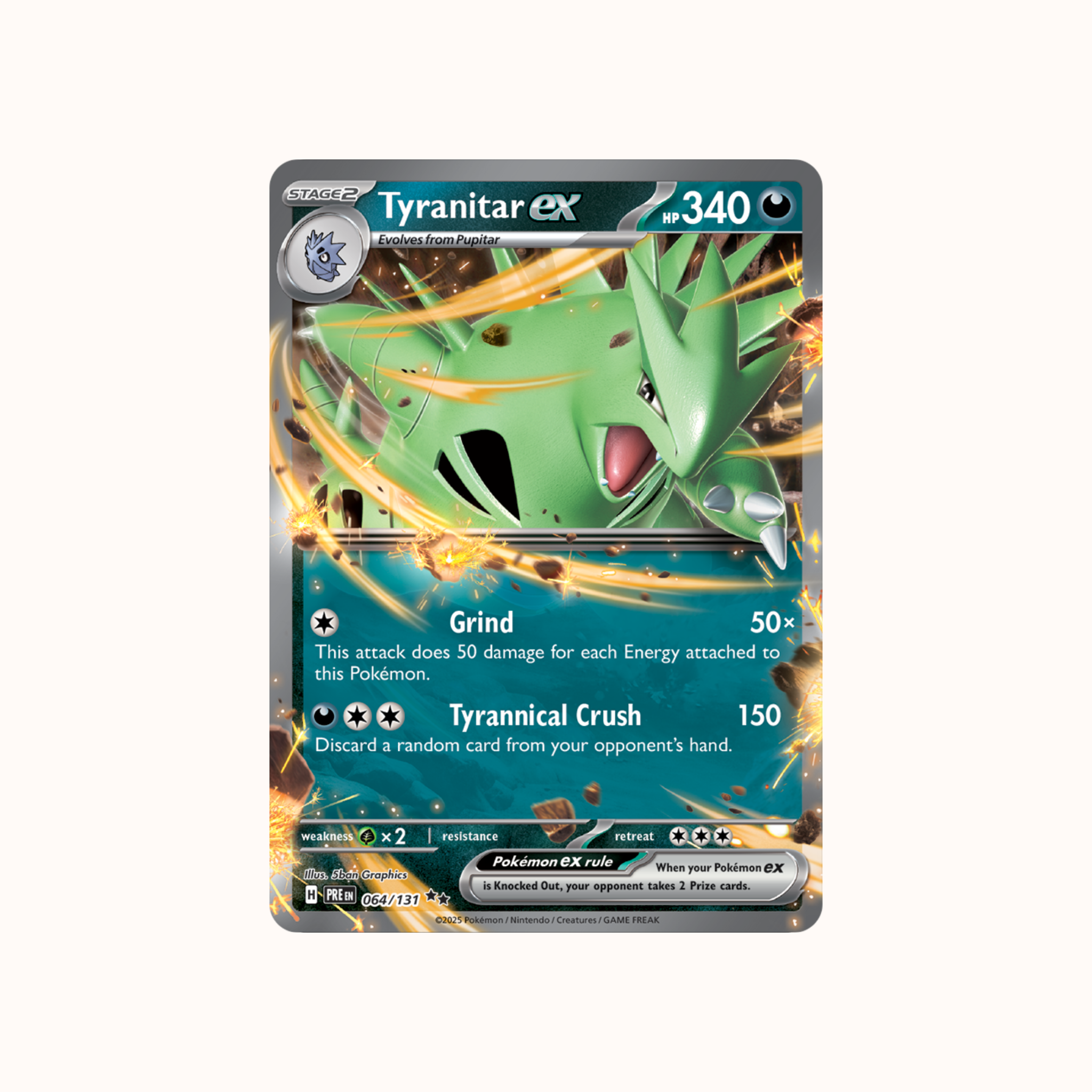 Tyranitar ex 064/131 Prismatic Evolution